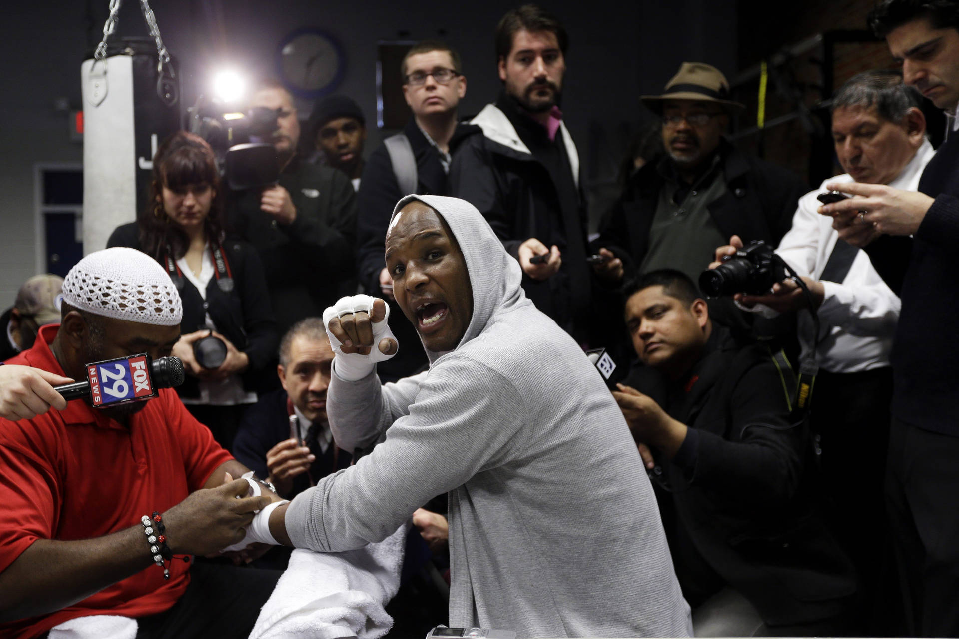 Bernard Hopkins With Wounds Background