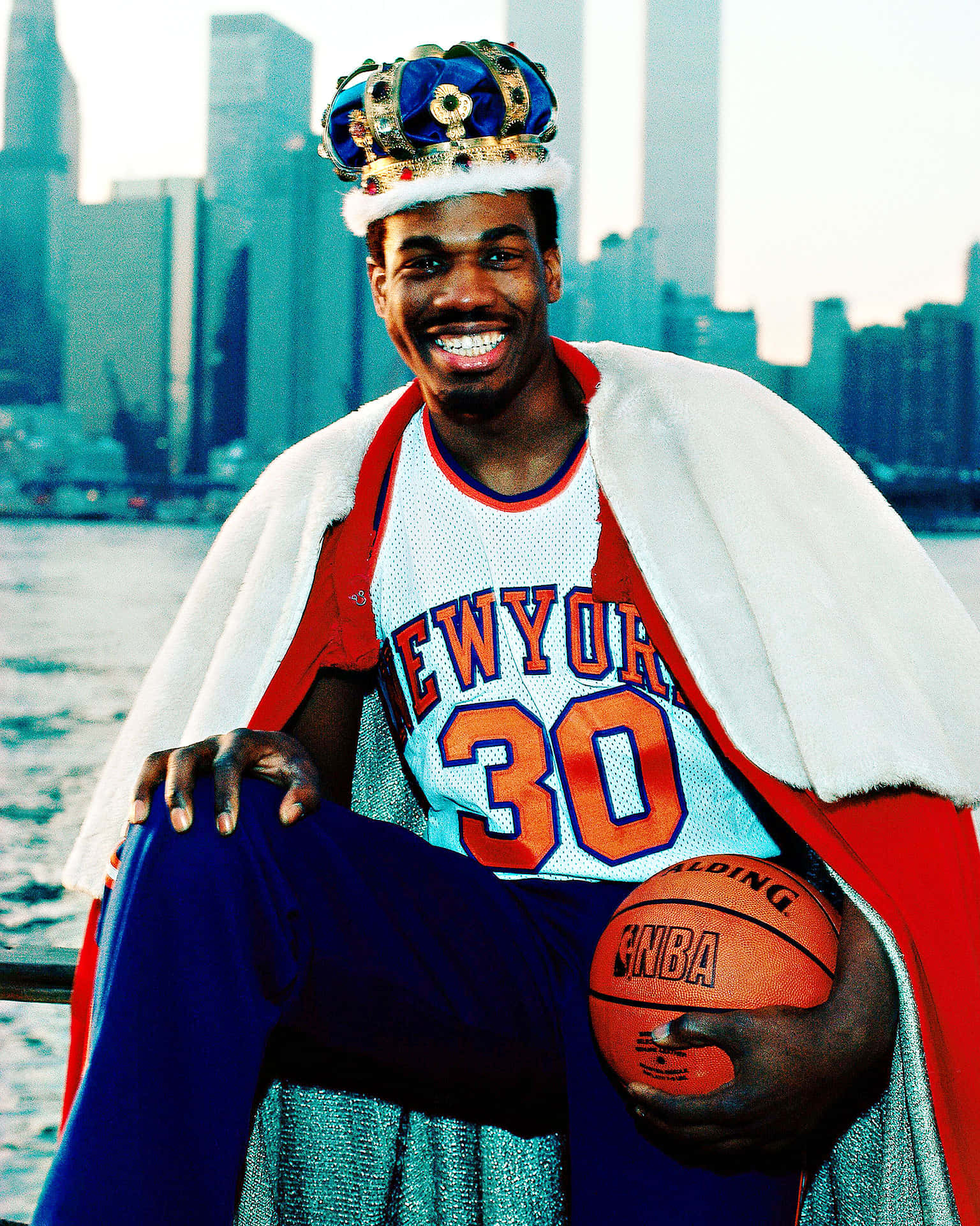 Bernard King Portrait Wearing Royalty Costume Background