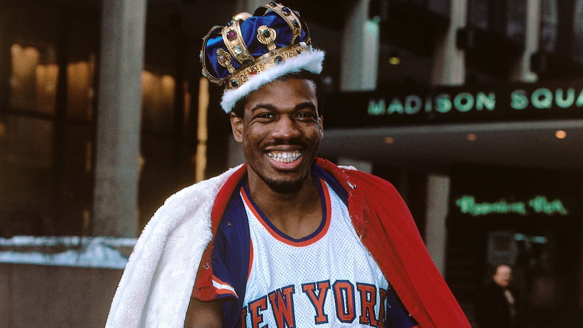 Bernard King Wearing Blue Crown 1984