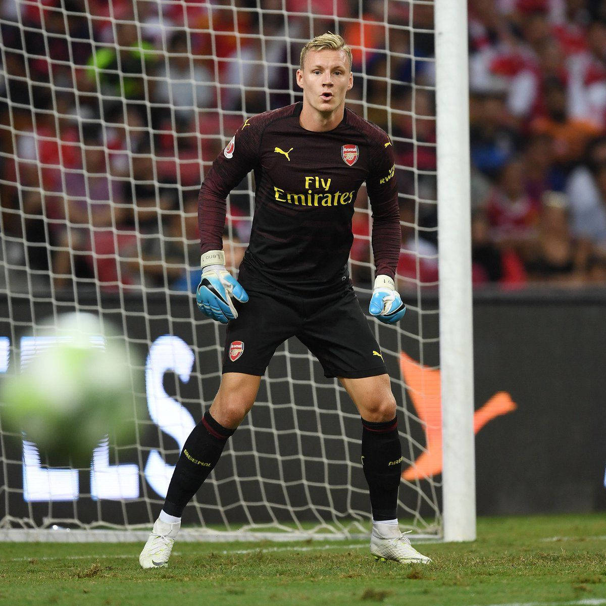 Bernd Leno Protecting The Goal