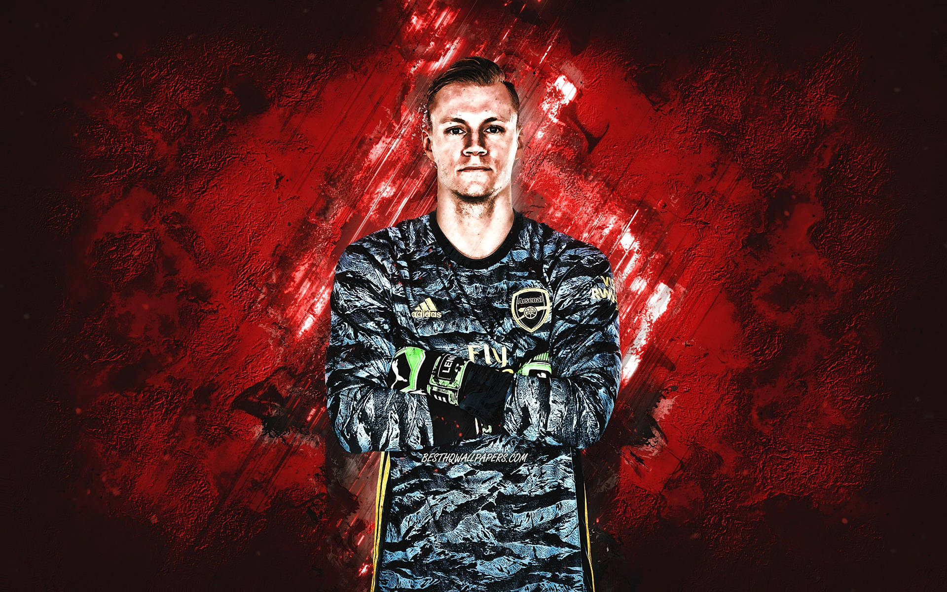 Bernd Leno Red Aura Background