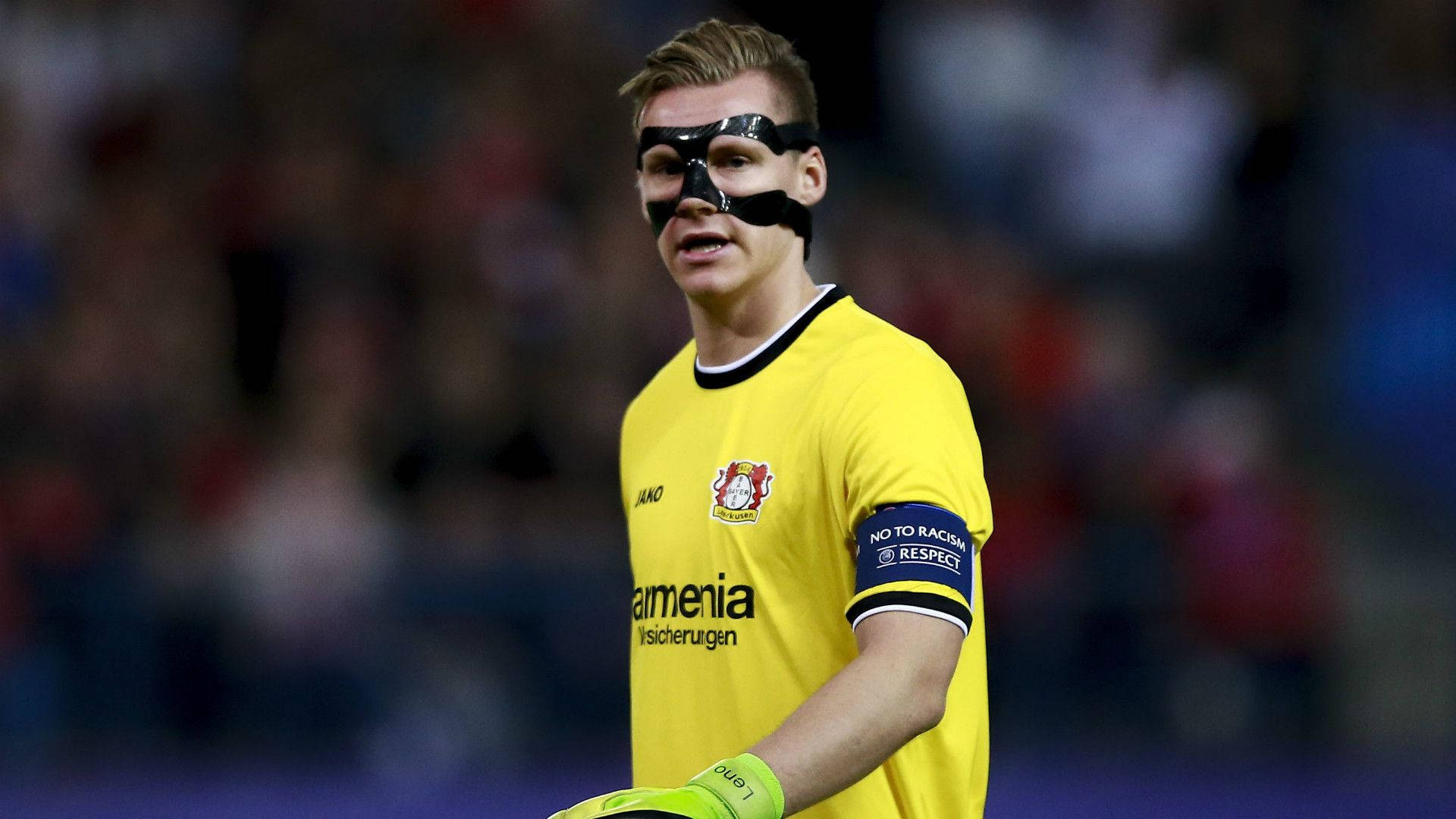 Bernd Leno Wearing Face Paint Background