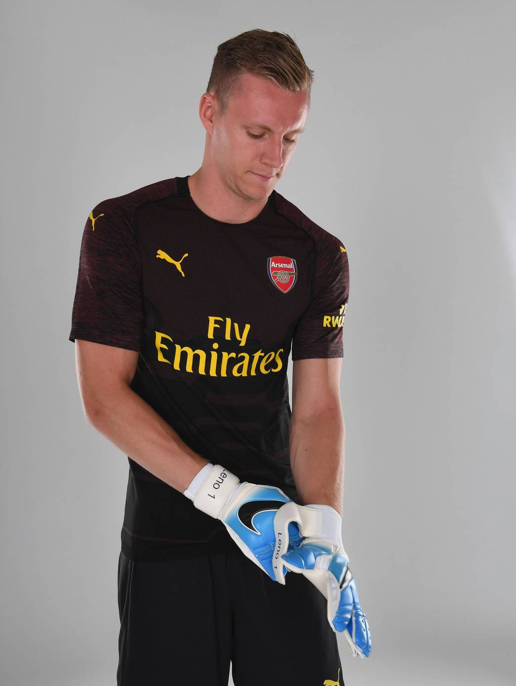 Bernd Leno Wearing White Gloves Background