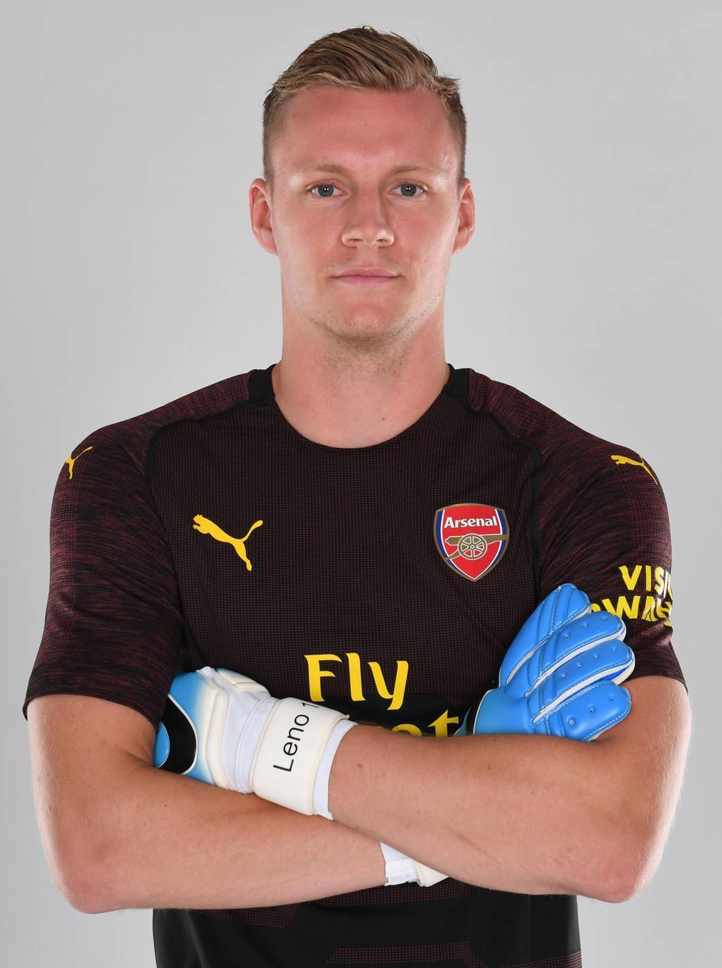 Bernd Leno With Crossed Arms Background