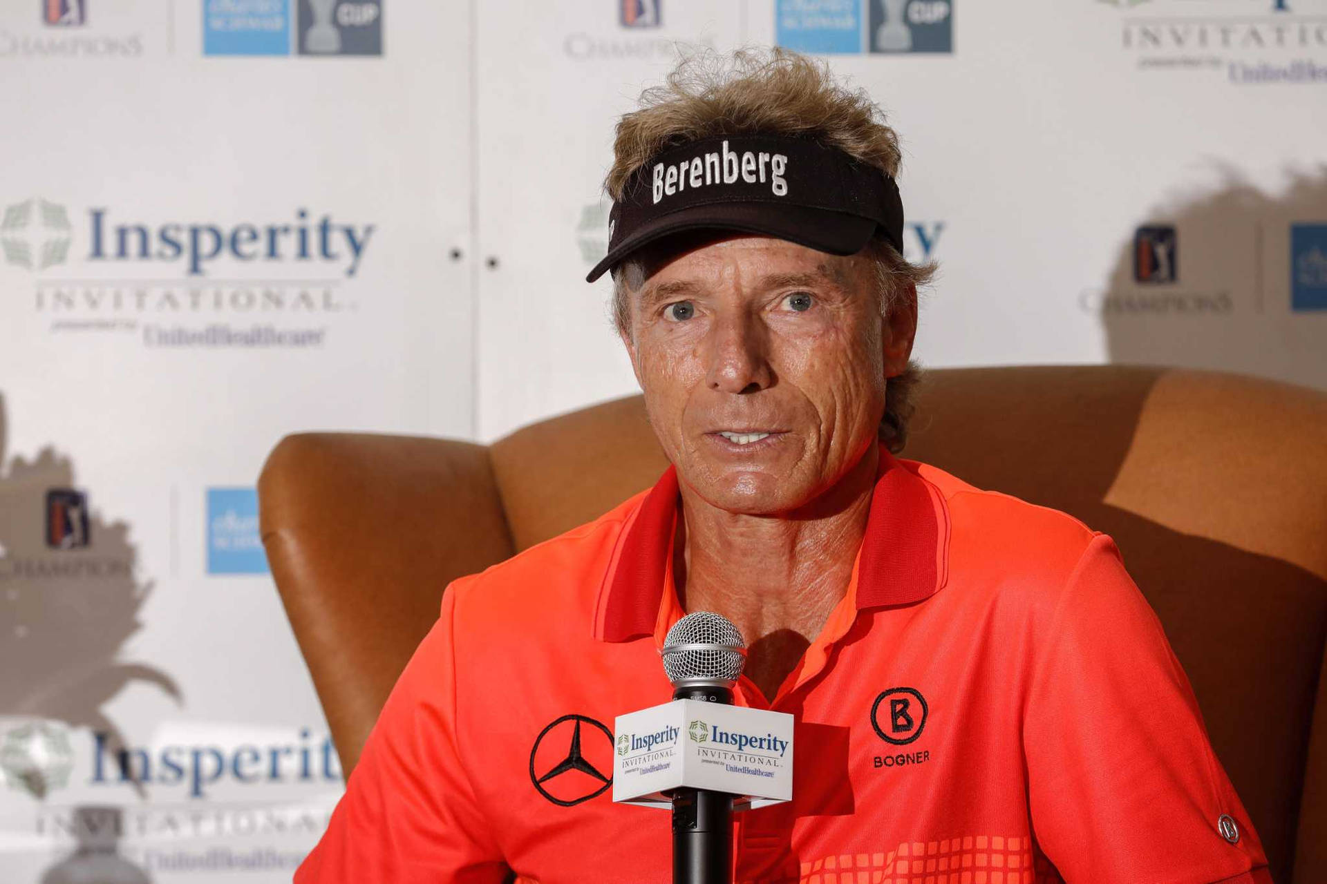 Bernhard Langer During Interview Background