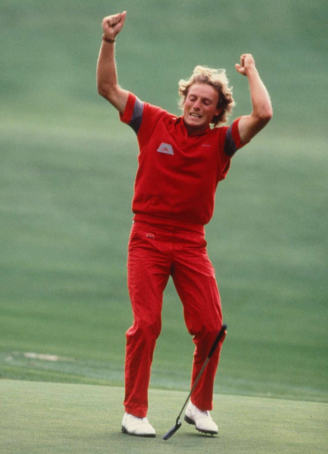 Bernhard Langer In All-red Background