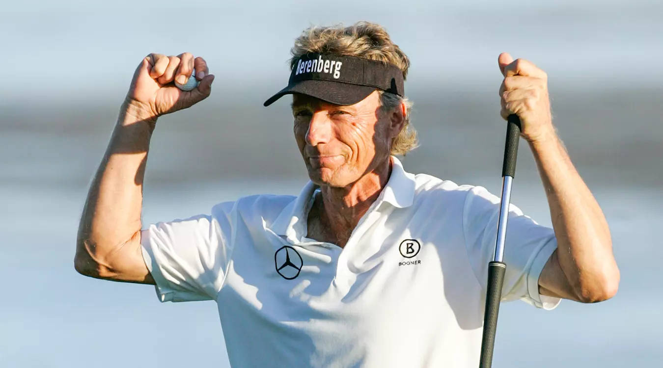 Bernhard Langer Looks Happy Background