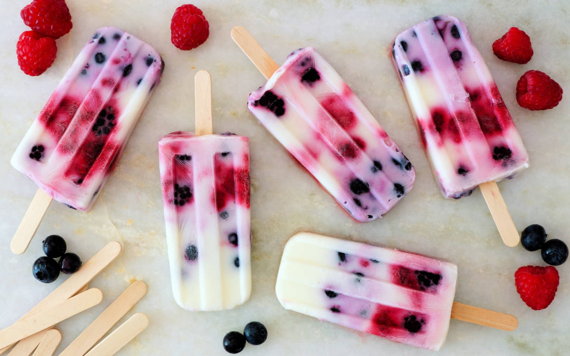 Berry Ice Popsicles Background