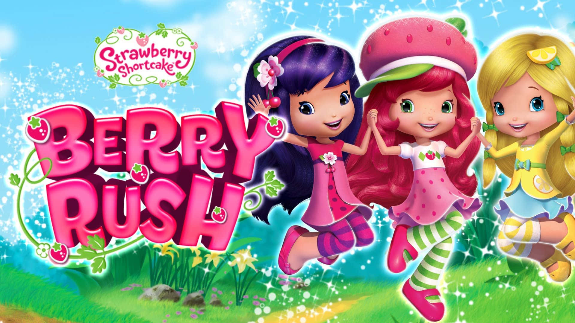 Berry Rush Strawberry Shortcake Logo Background