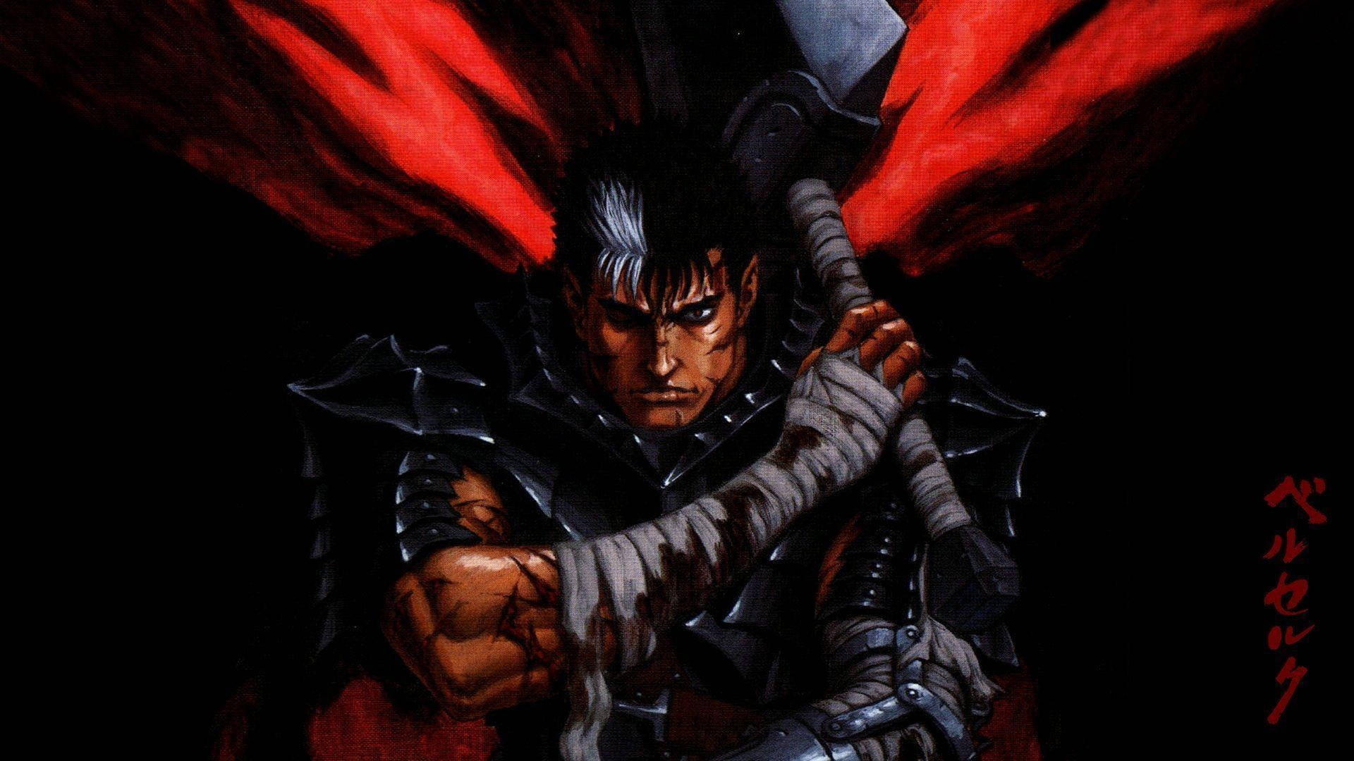 Berserk Guts Buffed And Bruised Background