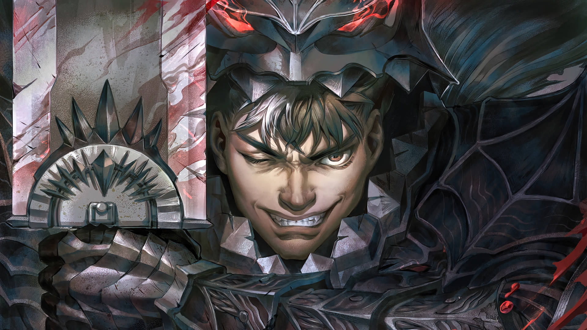 Berserk Guts Winking Background