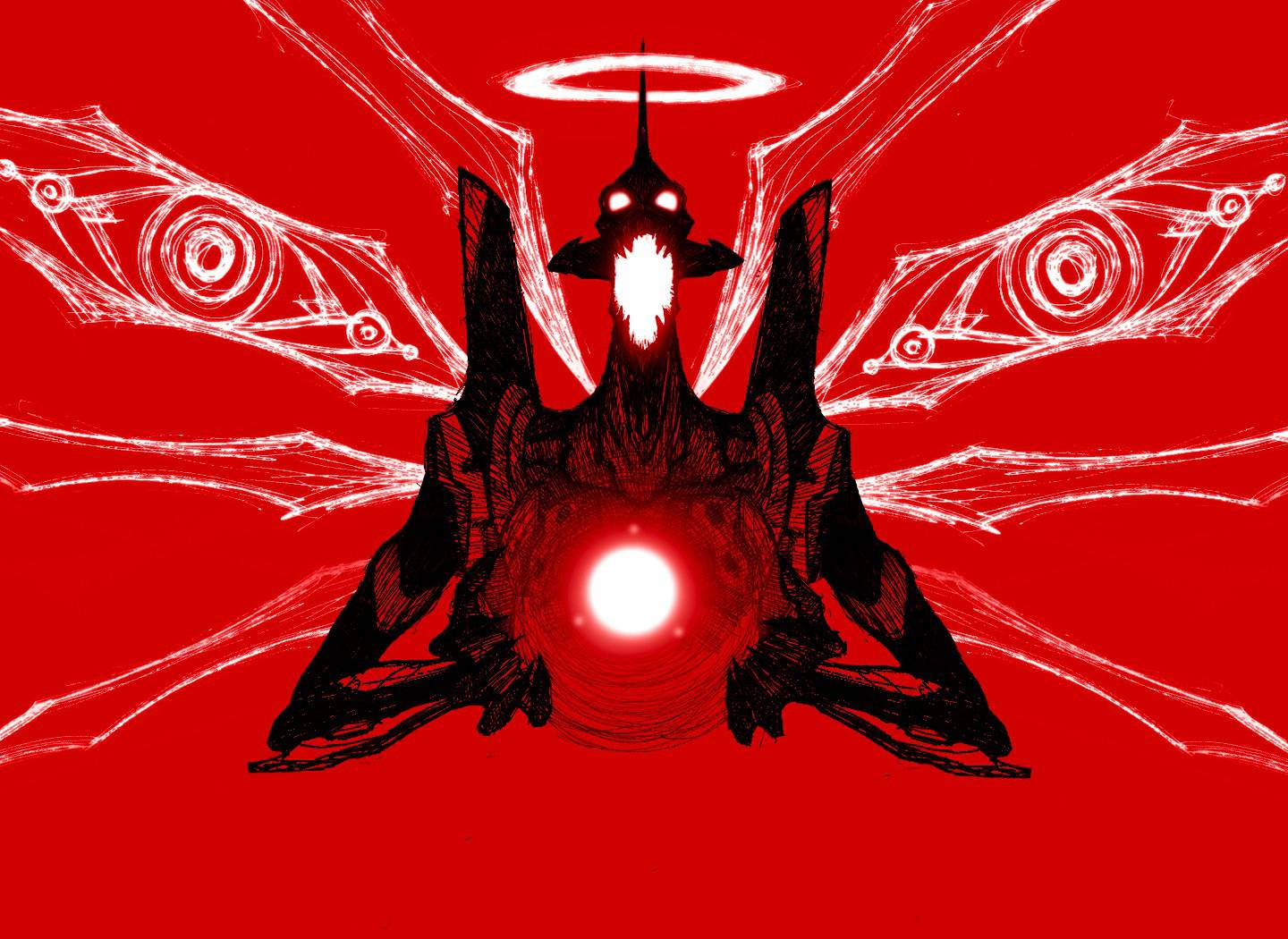 Berserk Unit-01 Neon Genesis Evangelion Red Background