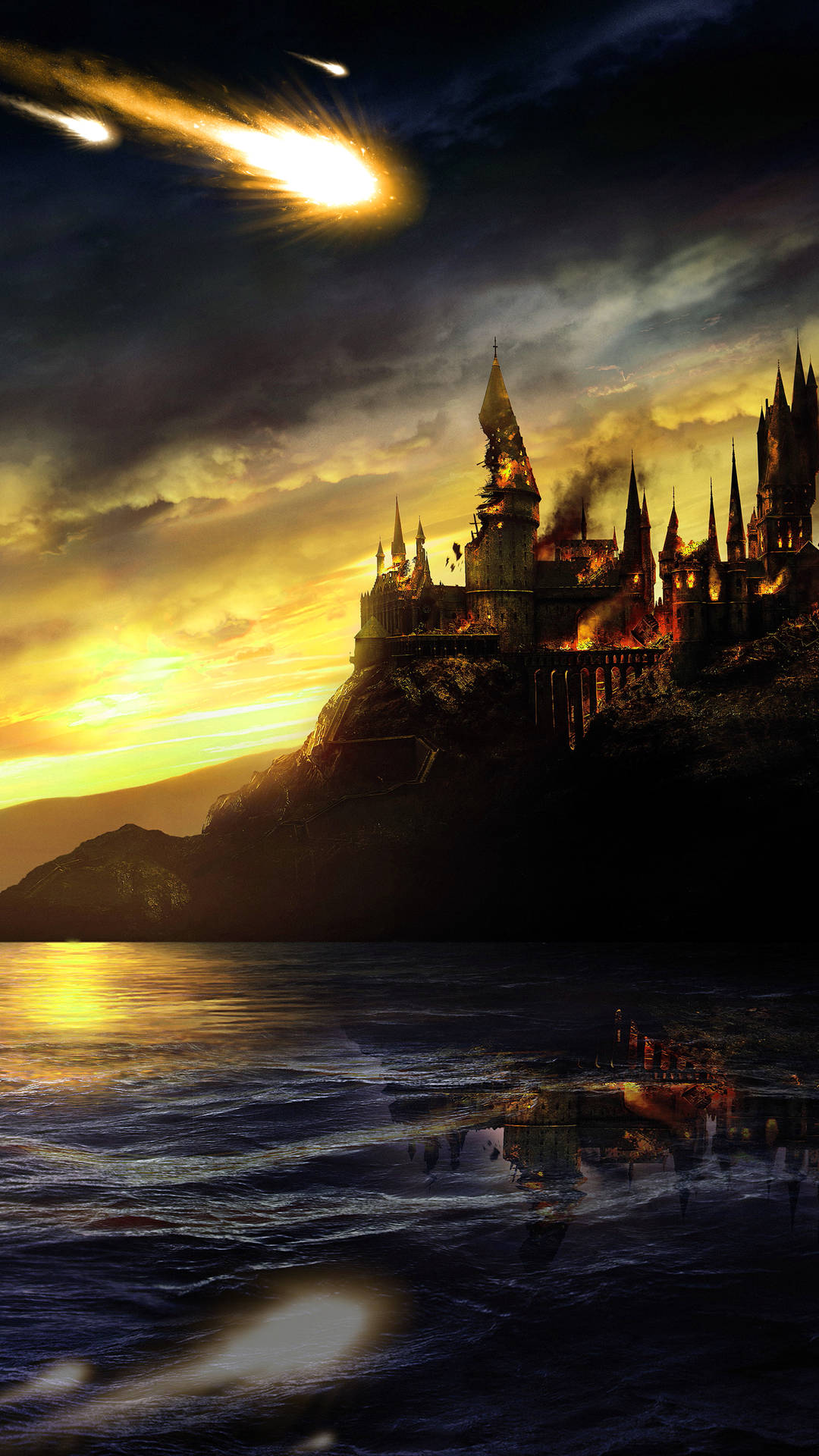 Besieged Hogwarts Aesthetic Background