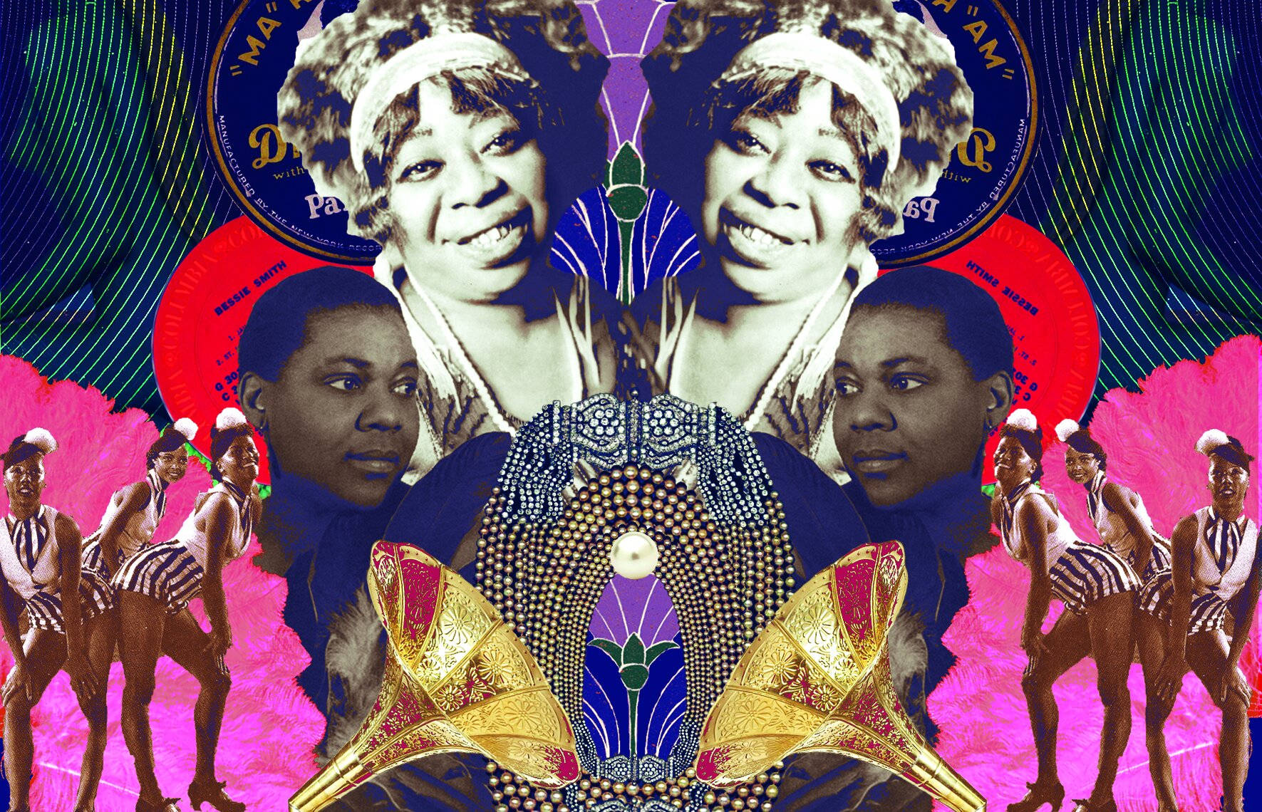 Bessie Smith Blues Singer Graphic Art Background