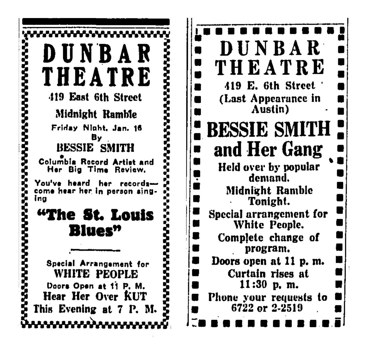 Bessie Smith Dunbar Theatre Poster