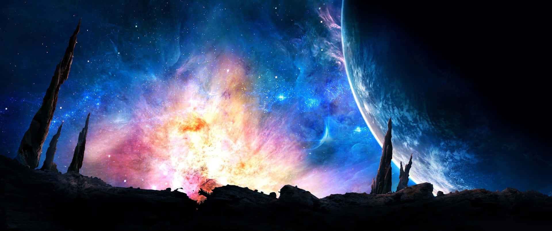 Best 3440x1440 Hd Flashy Cosmos Background