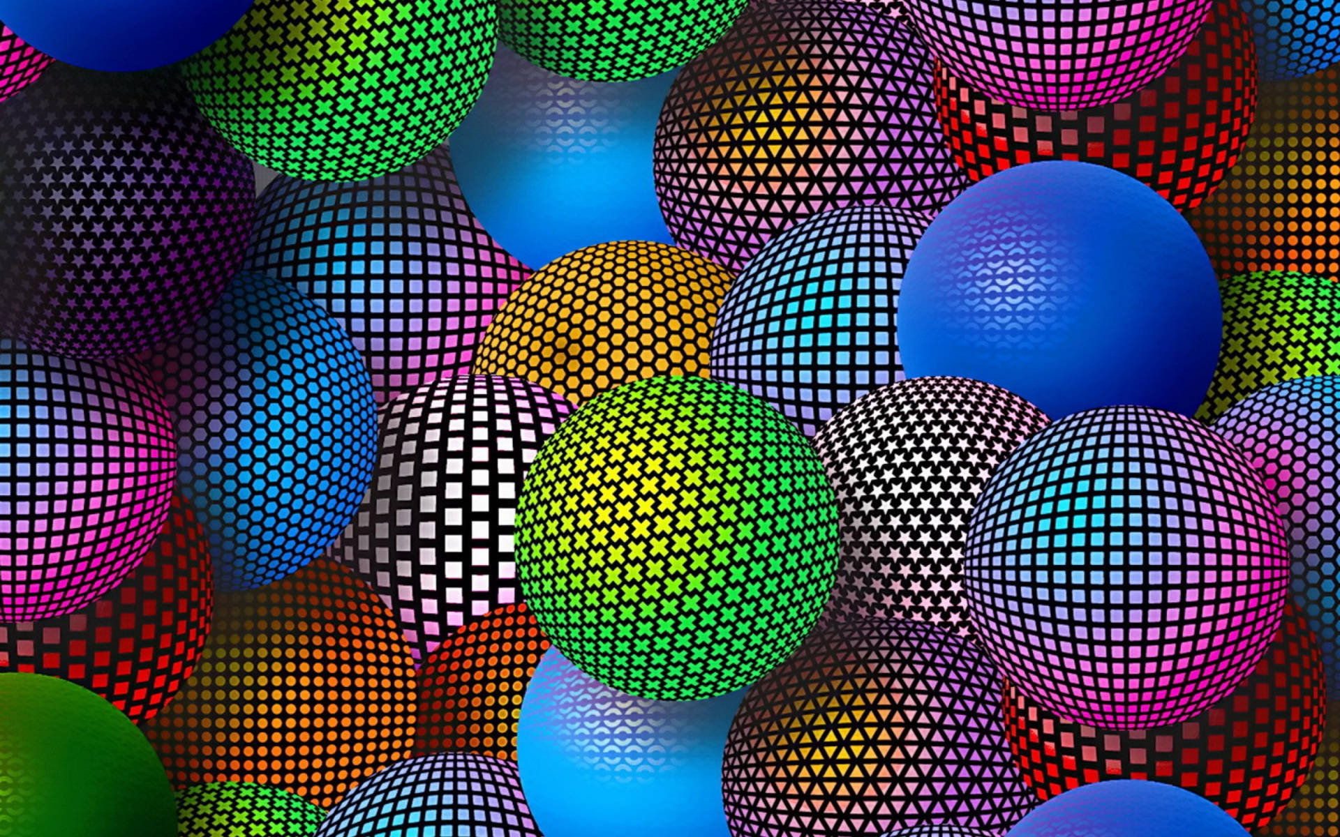 Best 3d Hd Colorful Balls Background