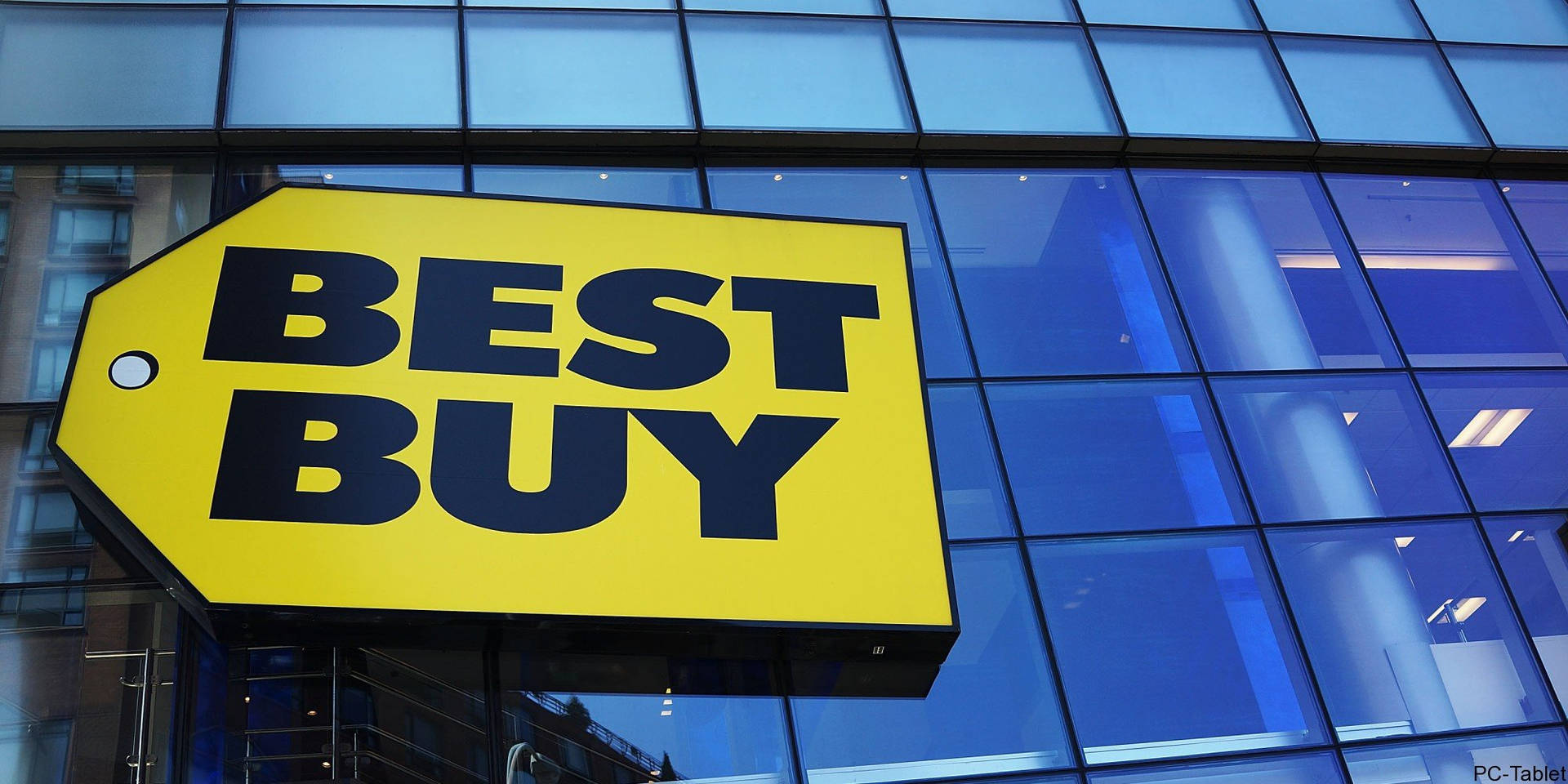 Best Buy Signage On Glass