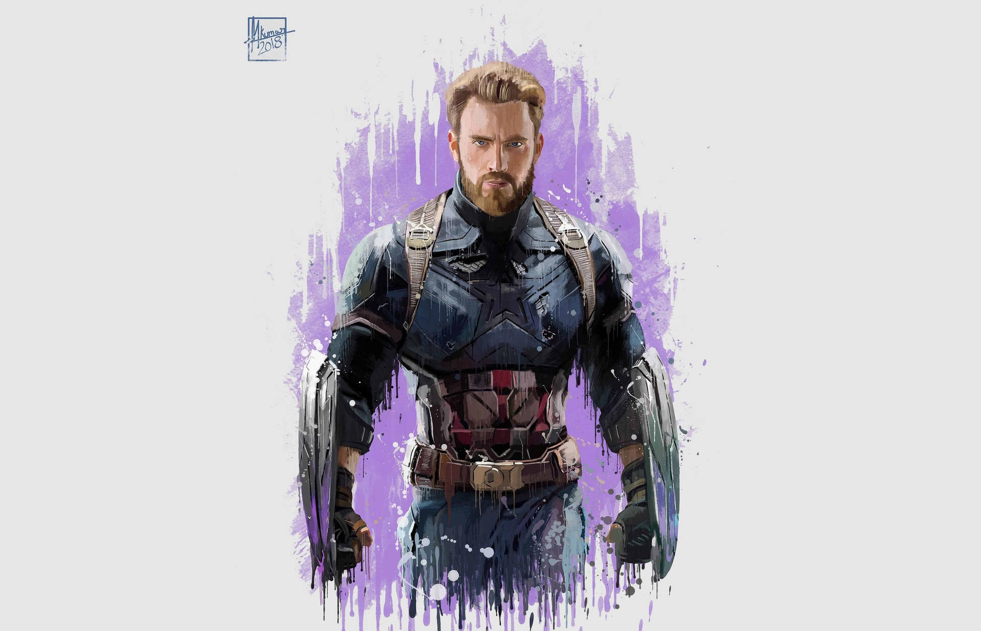 Best Captain America Paint Art Background