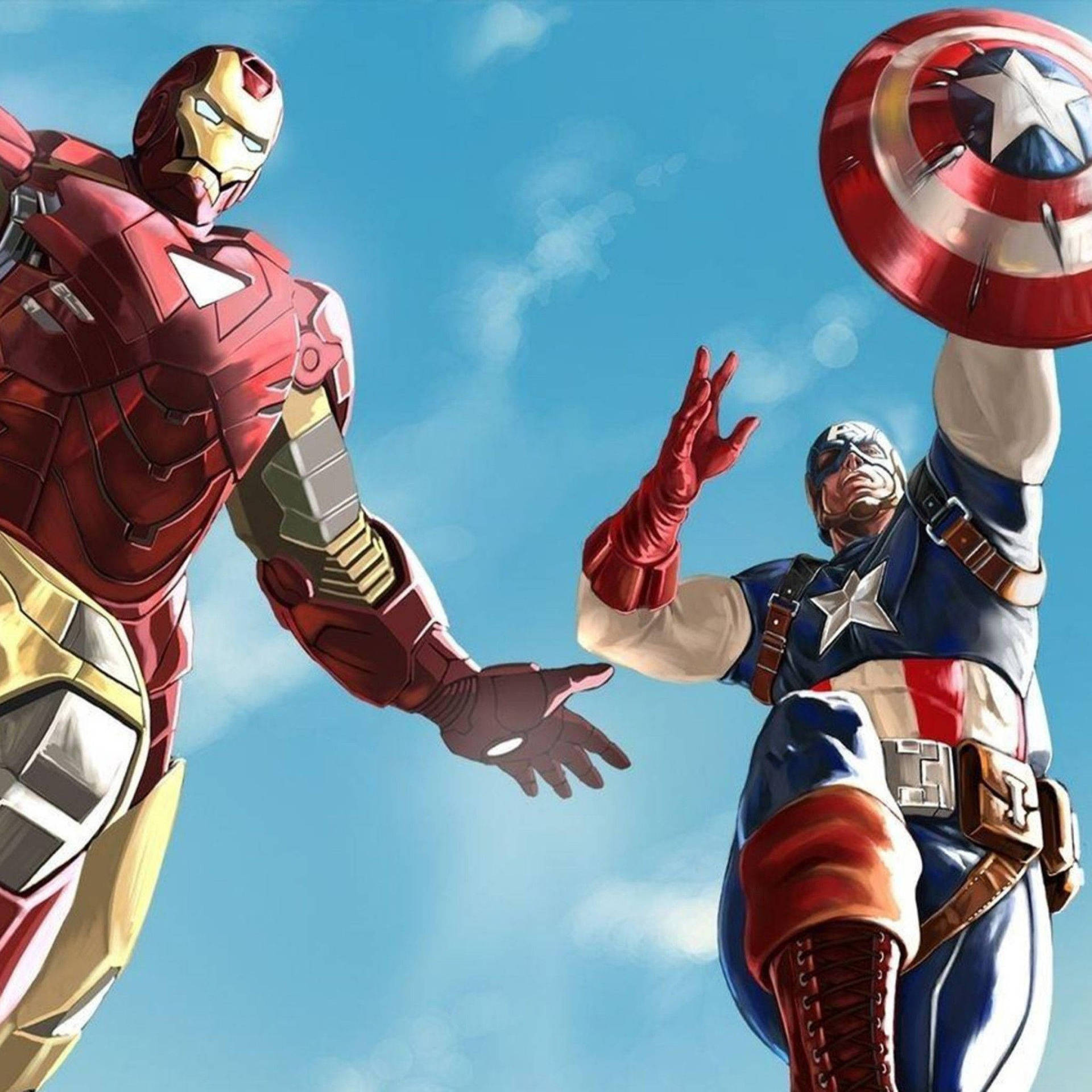 Best Captain America With Iron Man Background