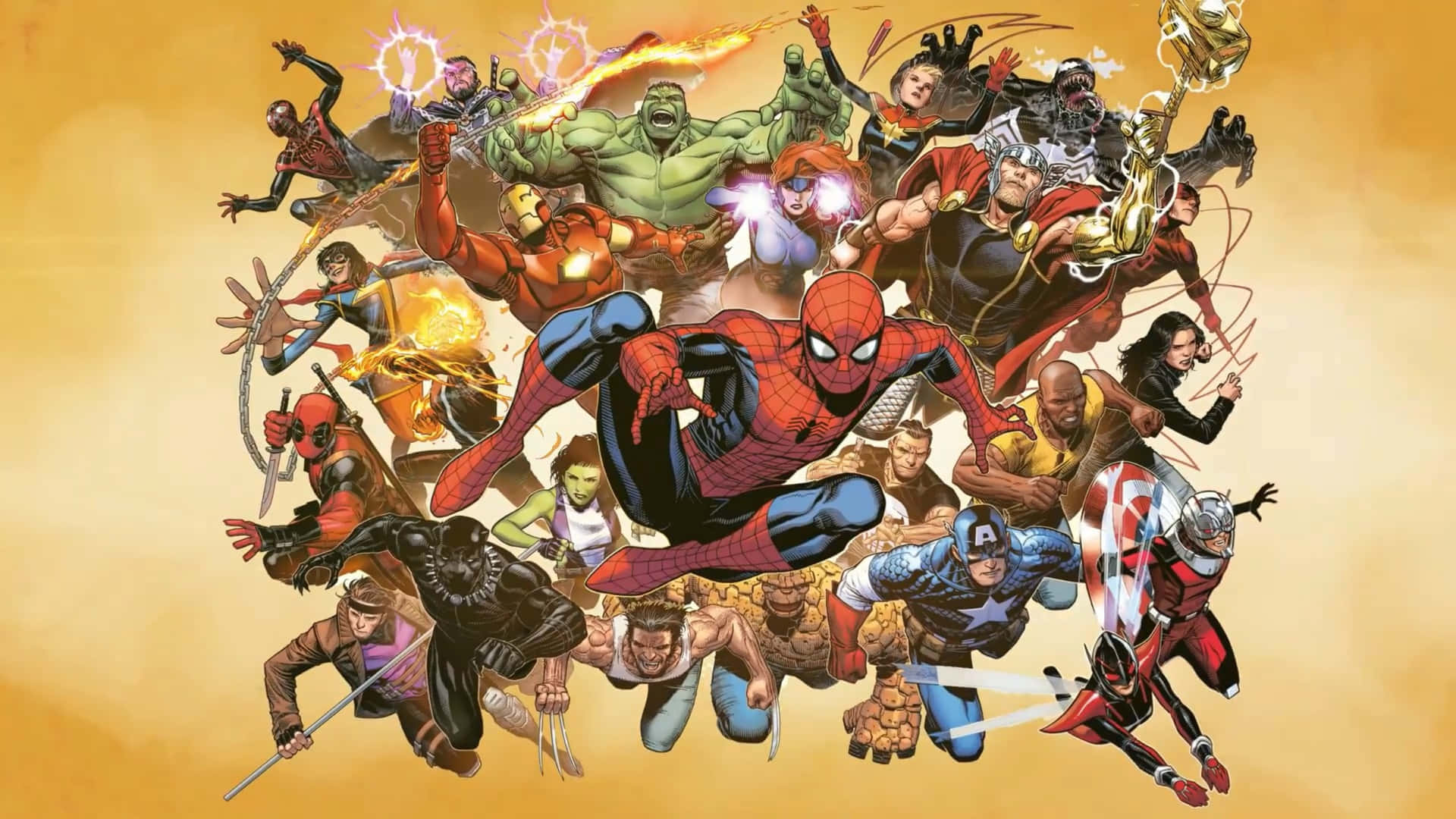 Best Characters Of Marvel Comics 2560x1440 Background