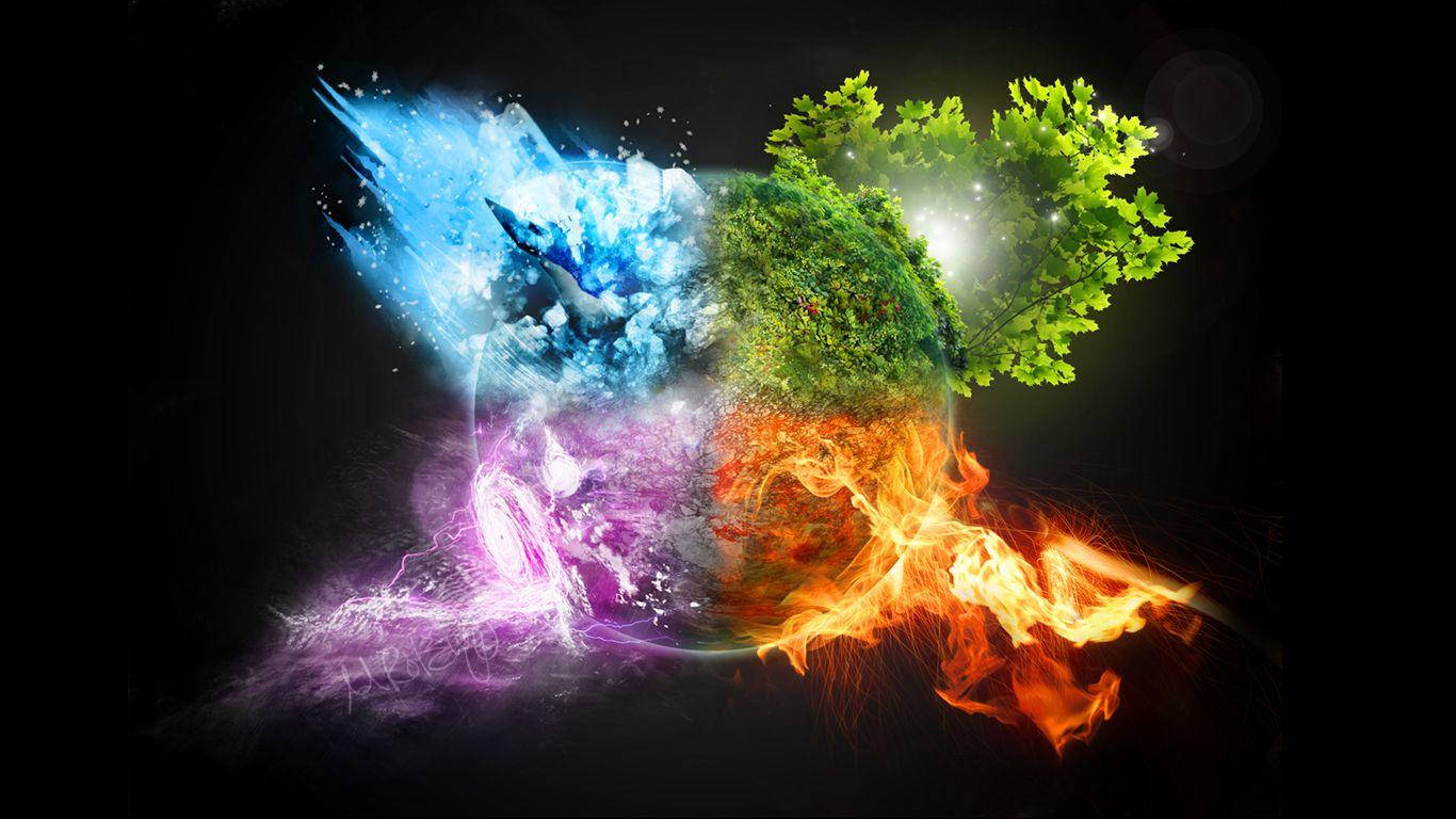 Best Cool Four Elements Background