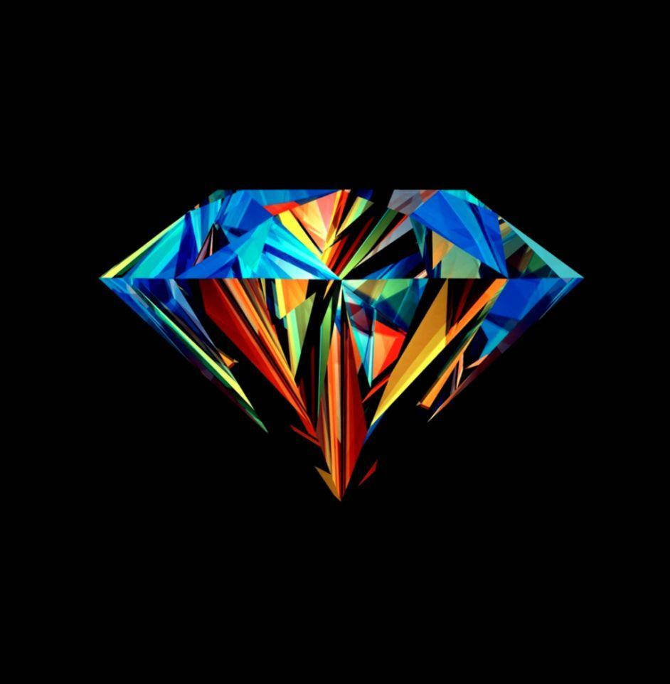 Best Cool Multi-colored Diamond Background
