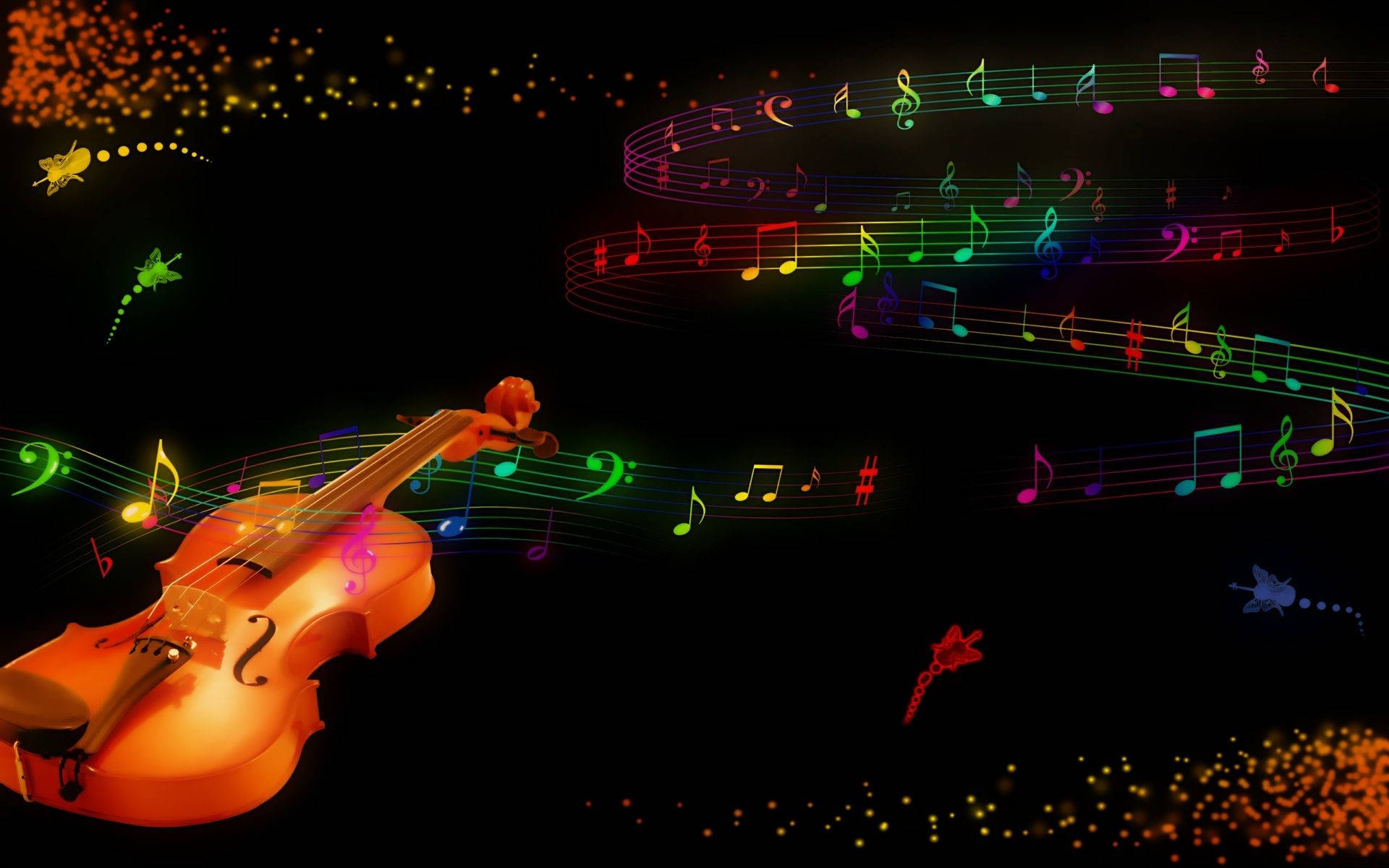 Best Cool Music Notes Graphic Art Background