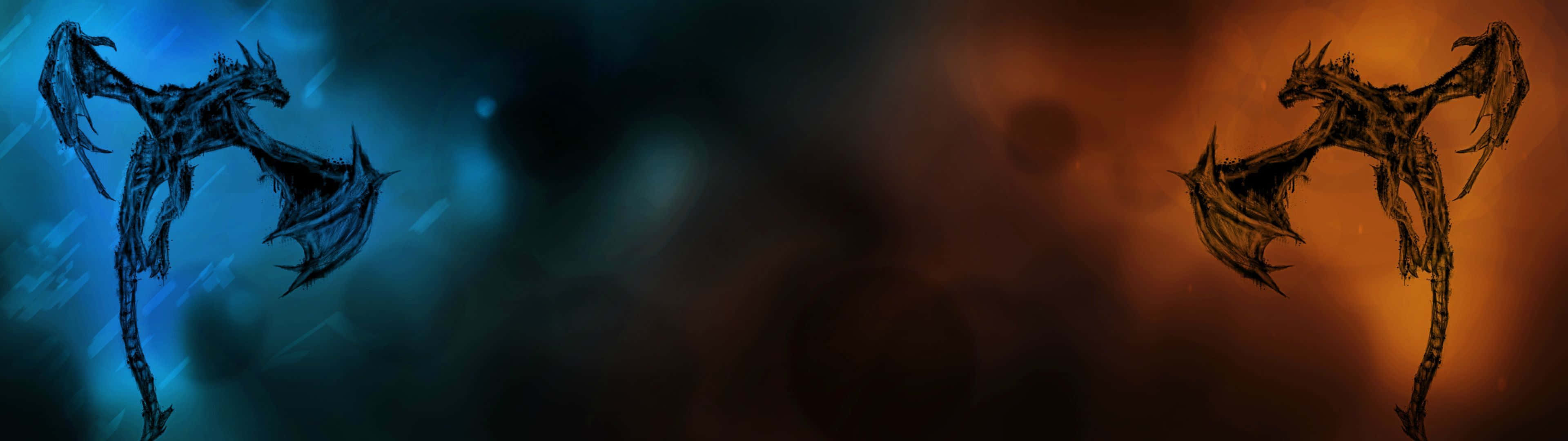 Best Dual Screen Dragons Background
