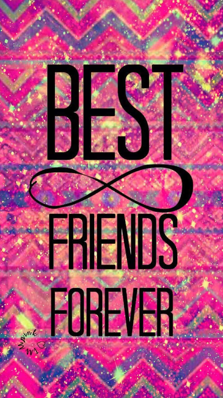 Best Friends Forever Iphone Aztec Pink Background