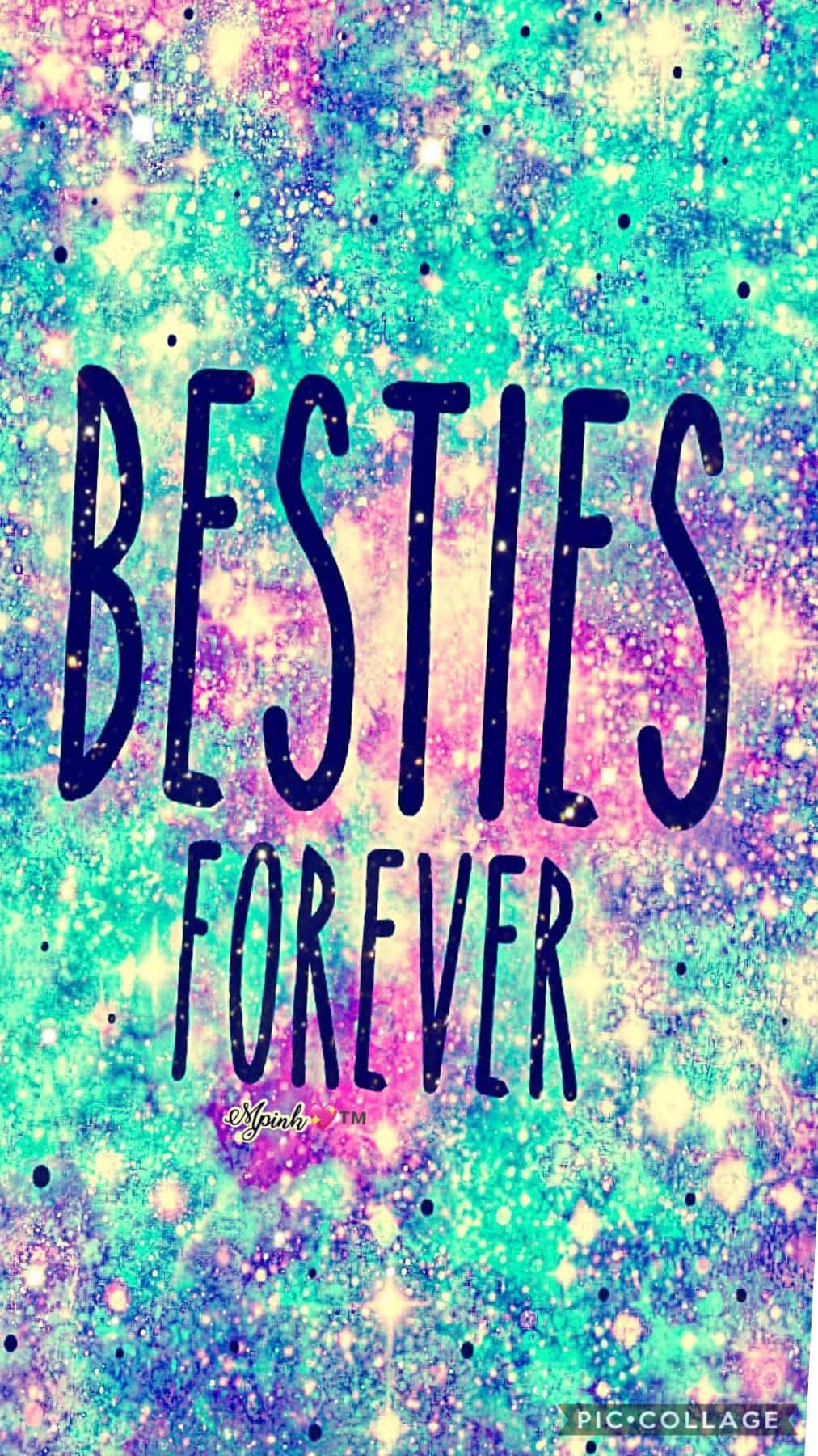 Best Friends Forever Iphone Galaxy Paint Splatter Background