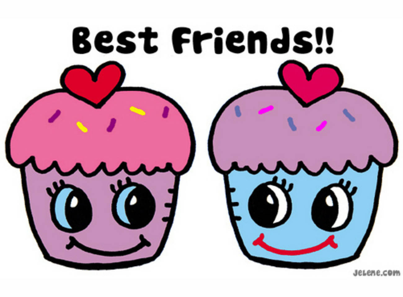 Best Friends Share Everything, Even Cupcakes! Background