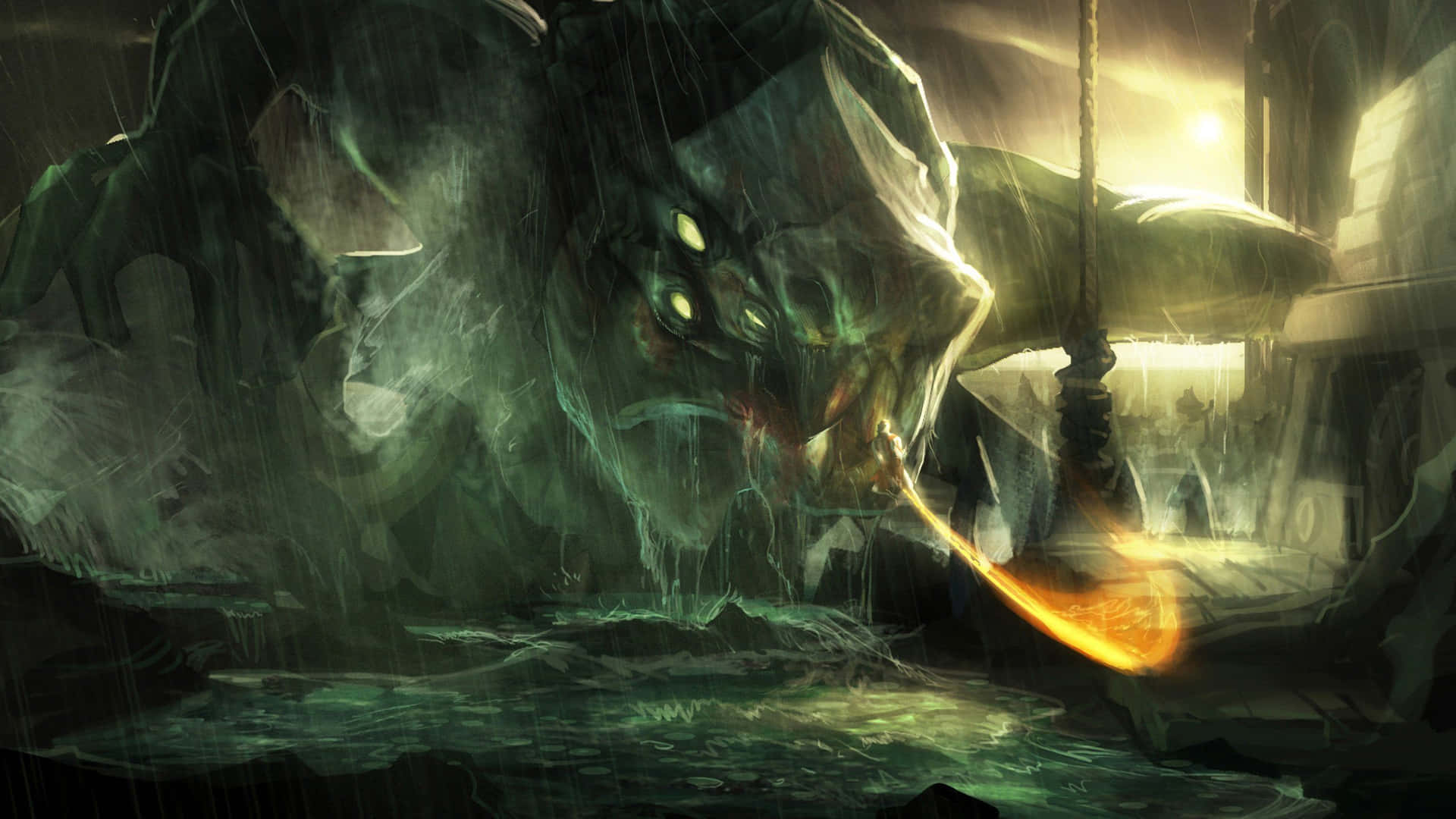 Best Greek Mythology Water Monster Background