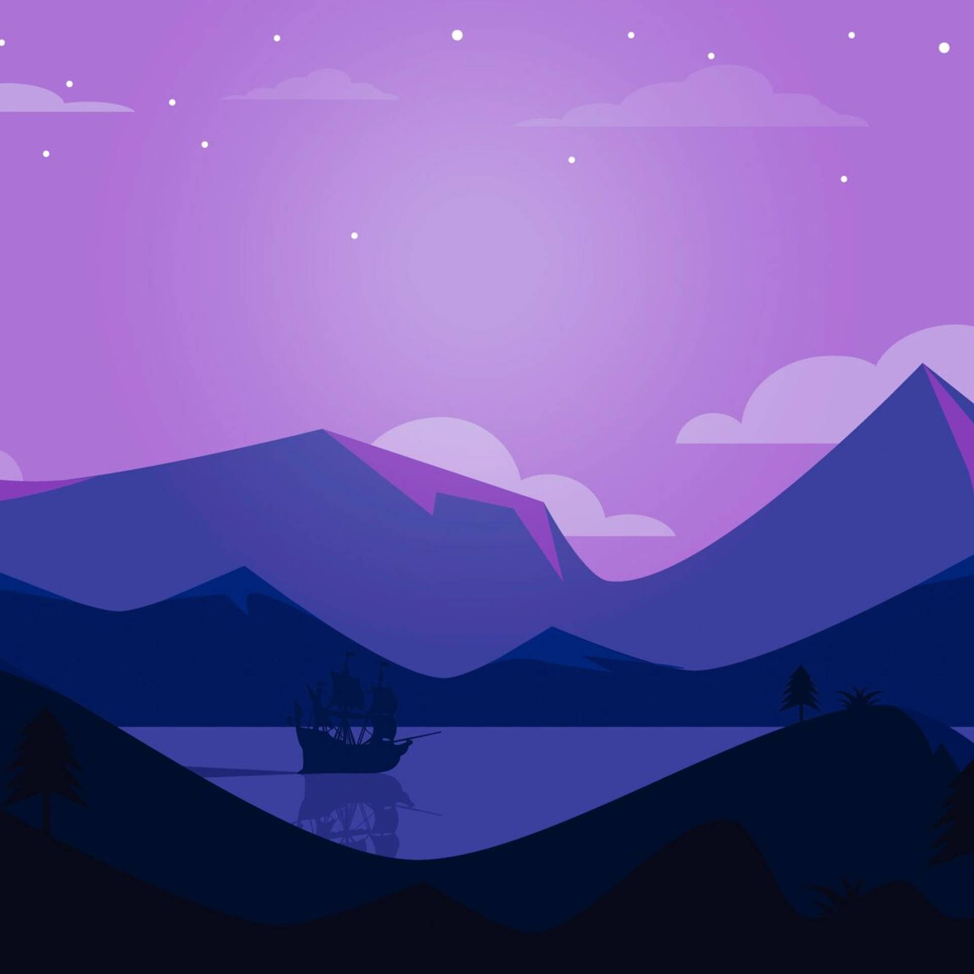 Best Ipad Purple Lake Background