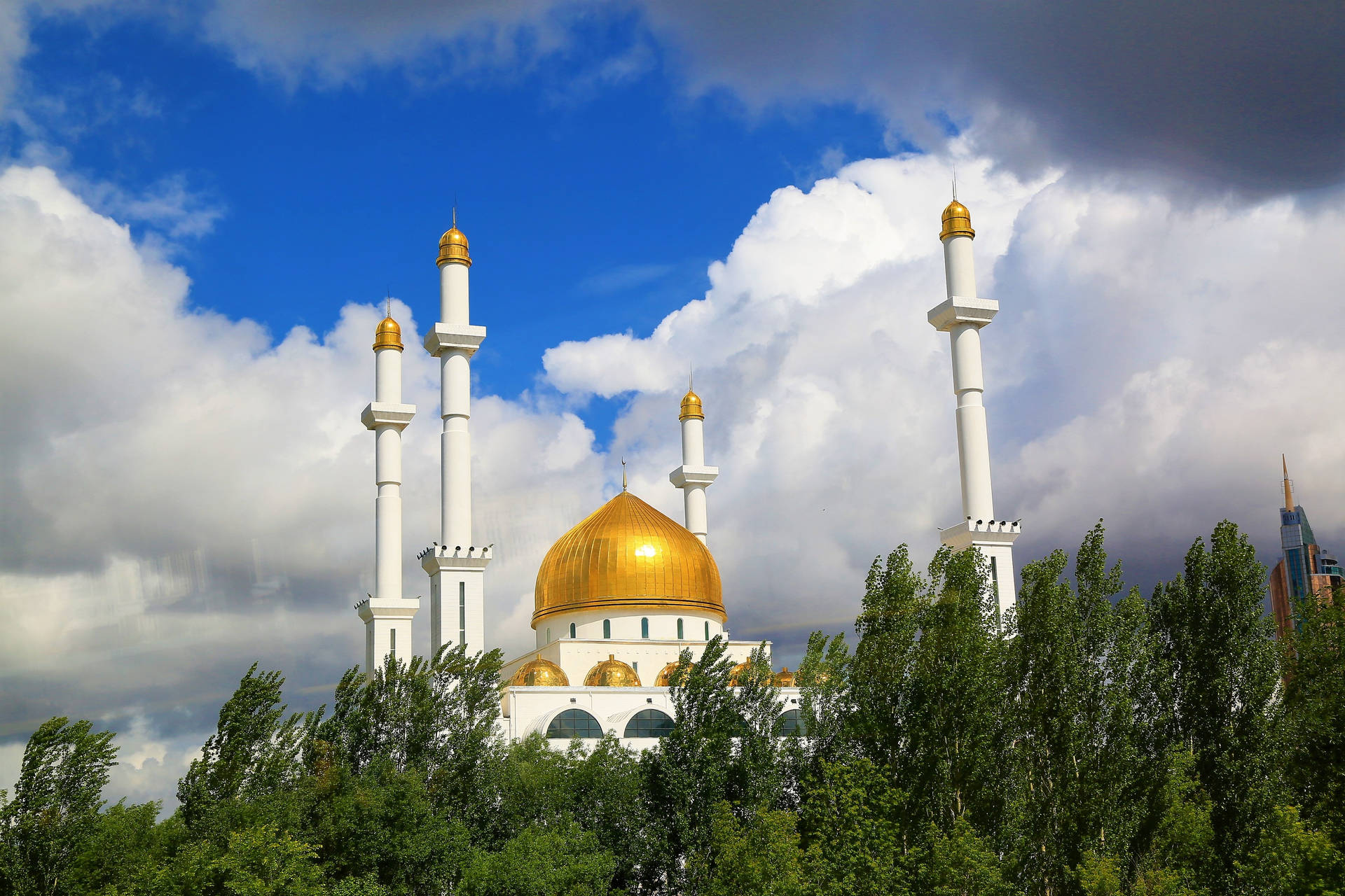 Best Islamic Golden Mosque Background