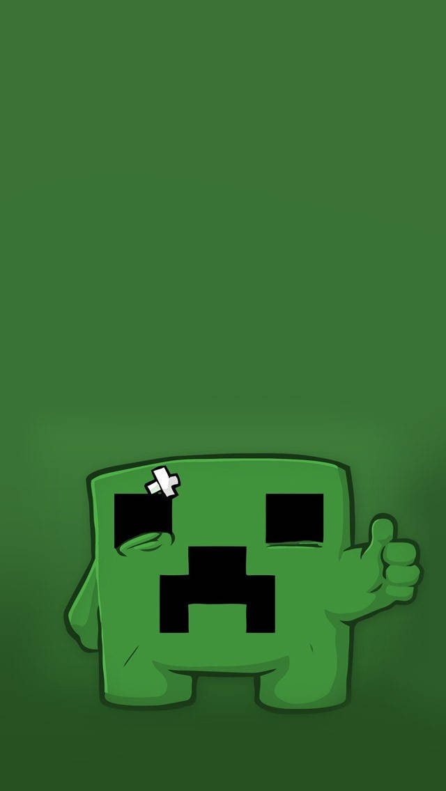 Best Minecraft Creeper Thumbs-up Background