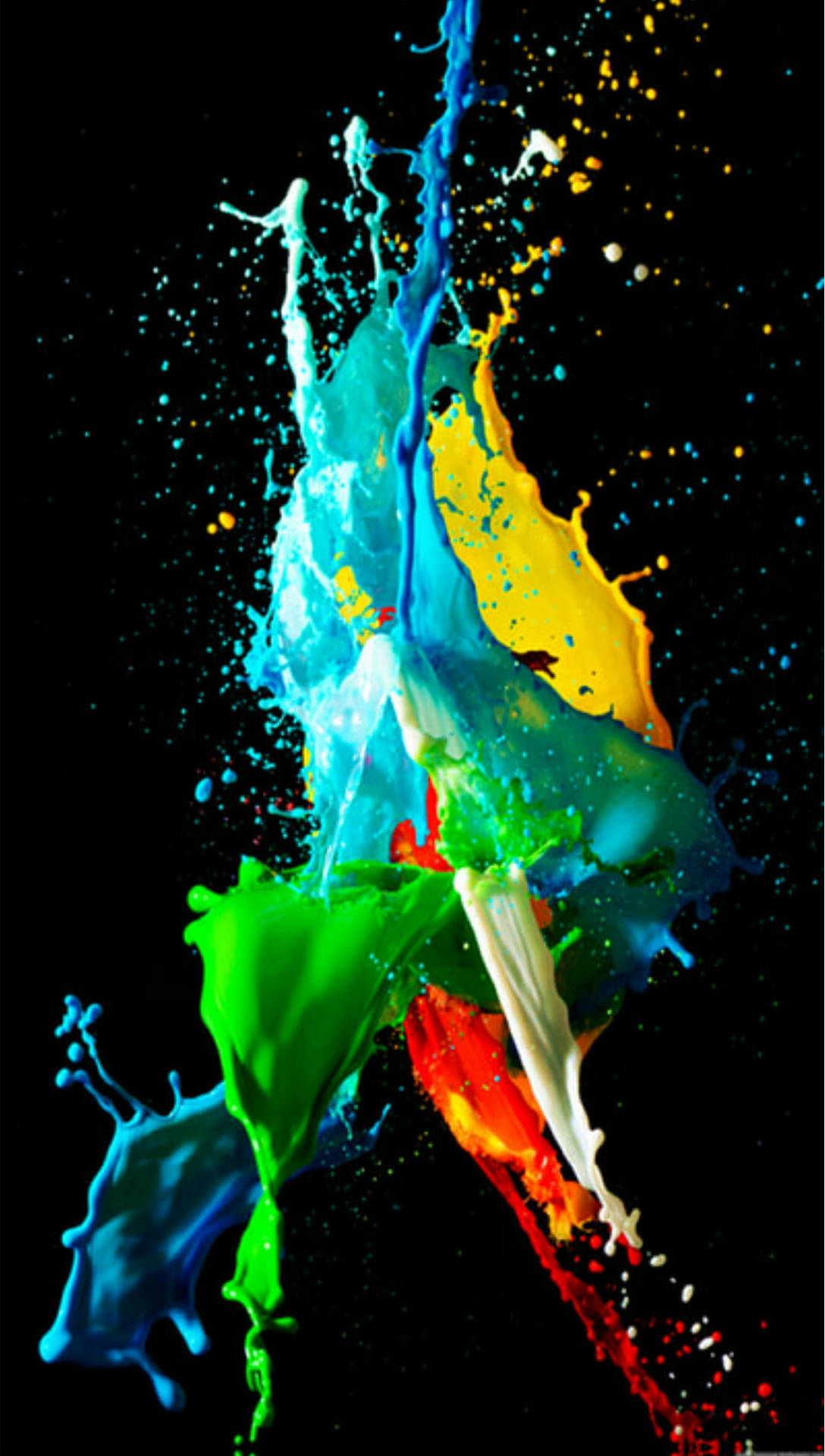 Best Oled Colorful Paint Splash Background
