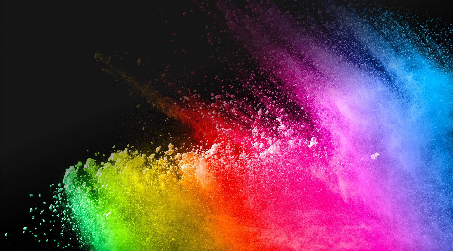 Best Oled Rainbow Powder Explosion Background