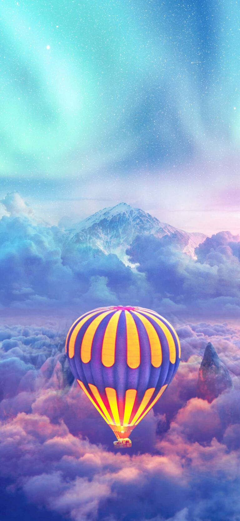 Best Pastel Hot Air Balloon Background