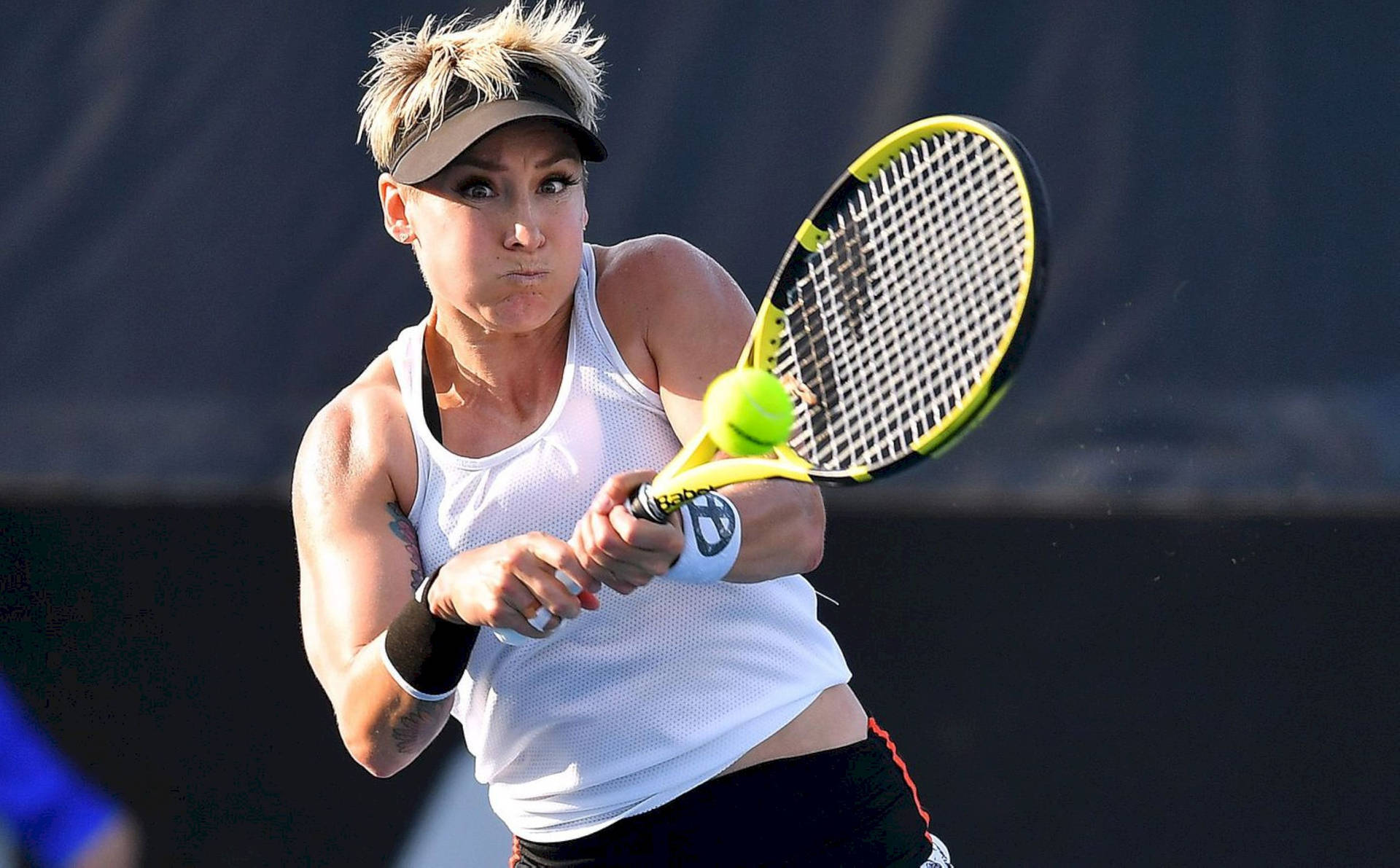 Bethanie Mattek Sands In Full Swing Background