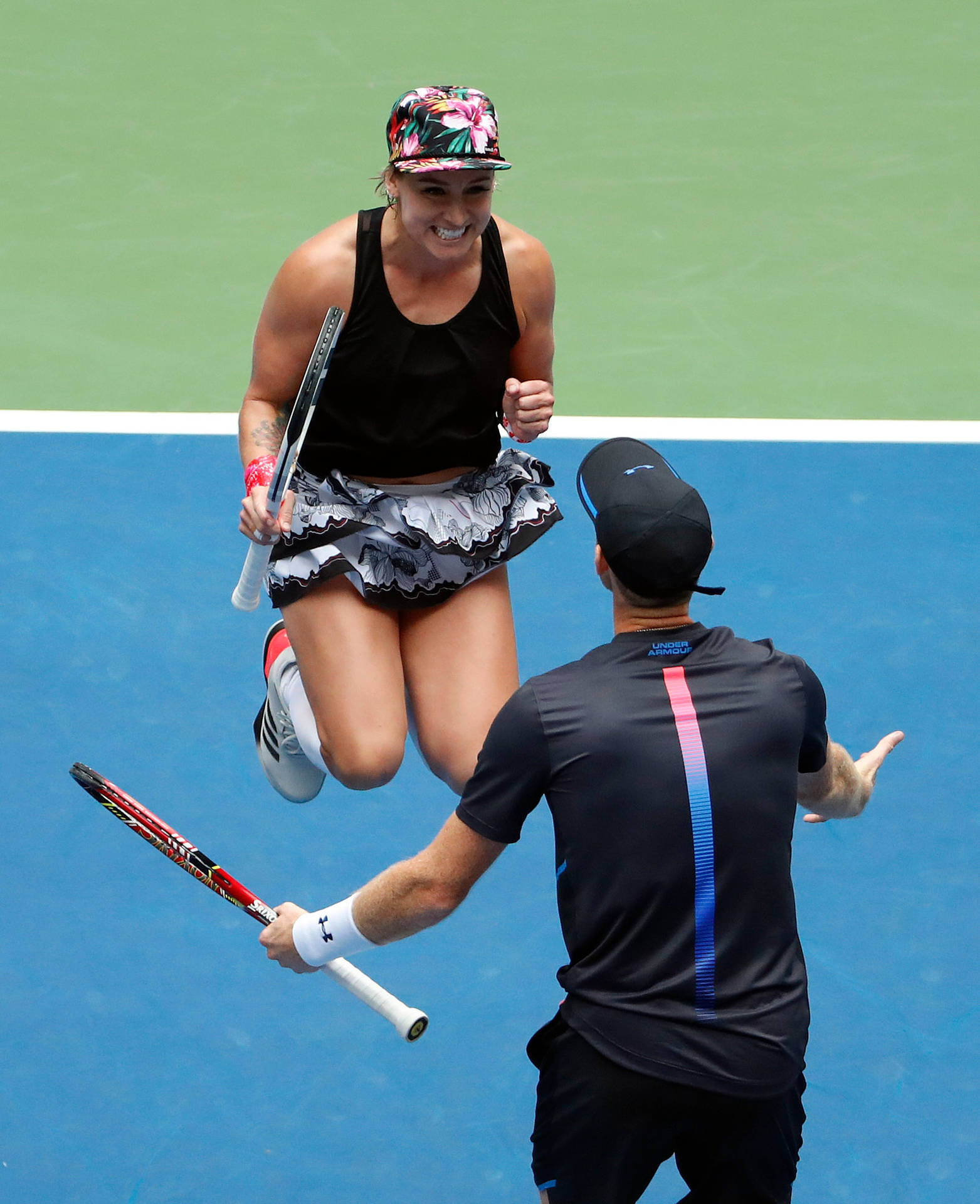 Bethanie Mattek-sands Jumping Happily