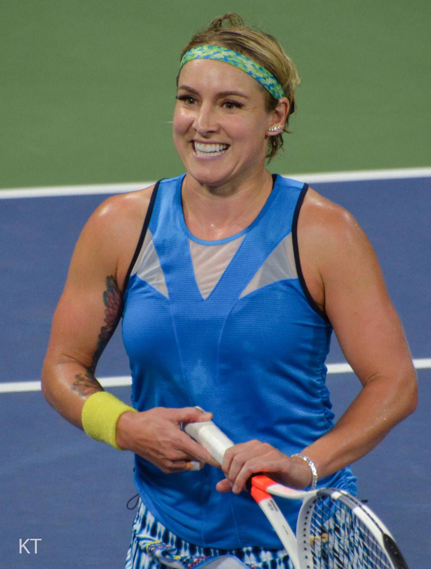 Bethanie Mattek-sands Showing Her Vibrant Personality With A Beaming Smile. Background