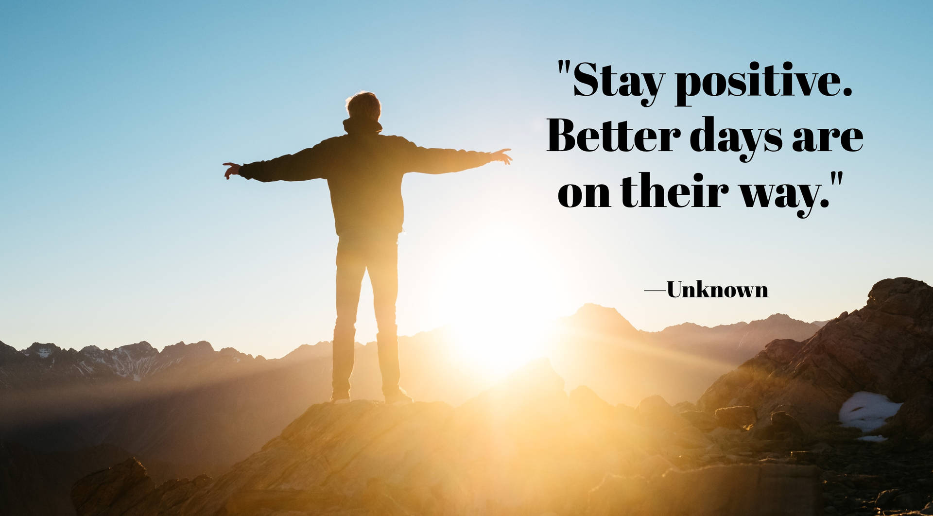 Better Days Positive Quotes Background