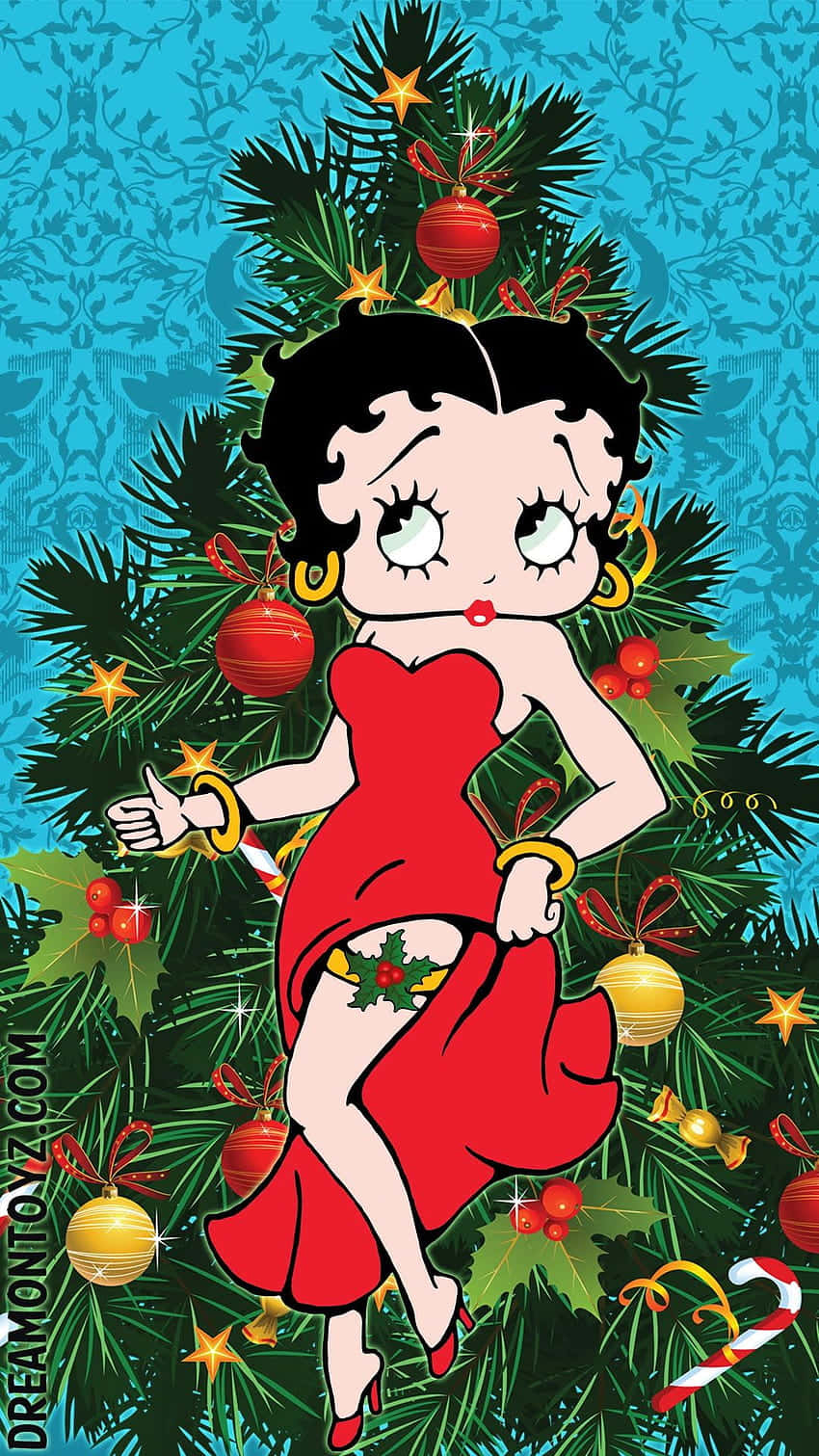 Betty Boop Christmas Tree Background