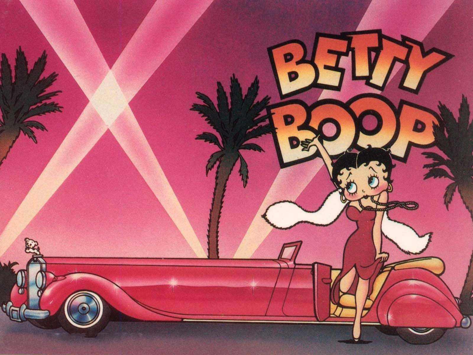 Betty Boop Fancy Pink Background