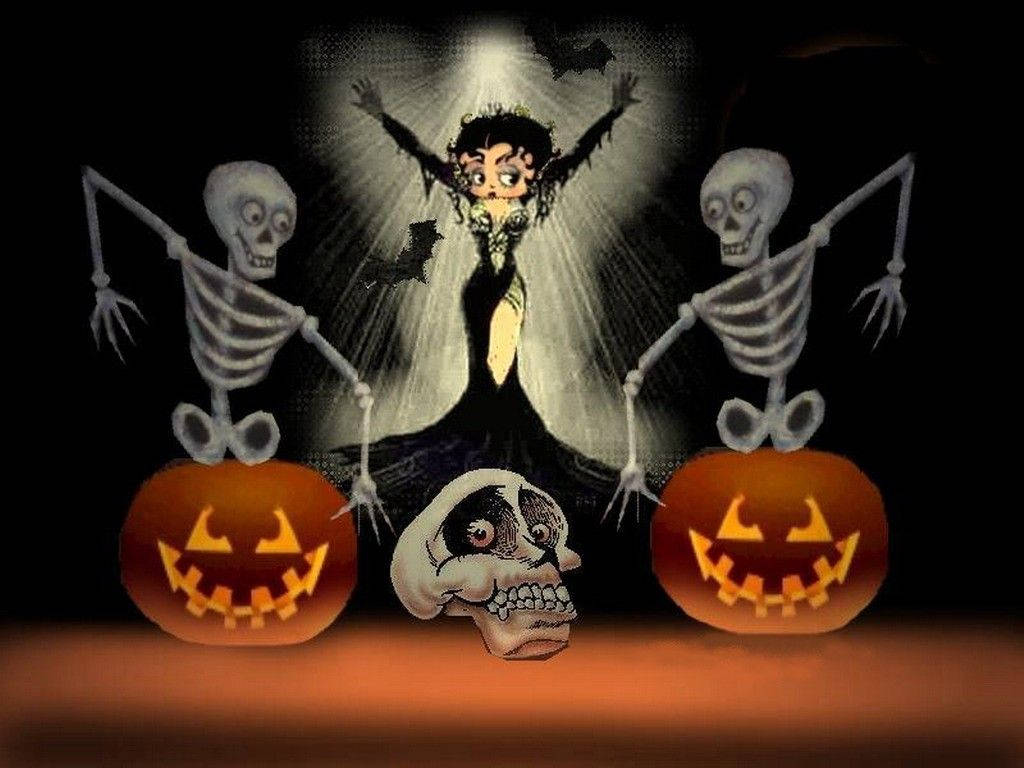 Betty Boop Halloween Diva Background