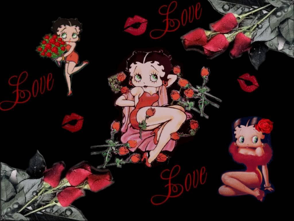 Betty Boop Love Rose