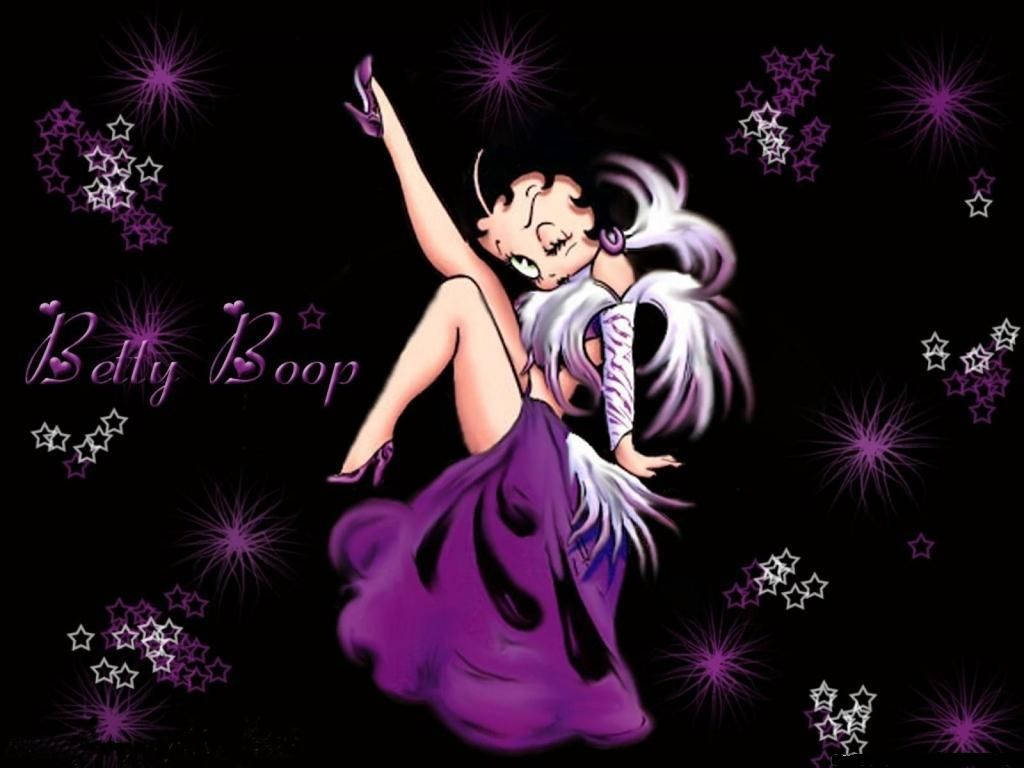 Betty Boop Purple Haute Couture Background