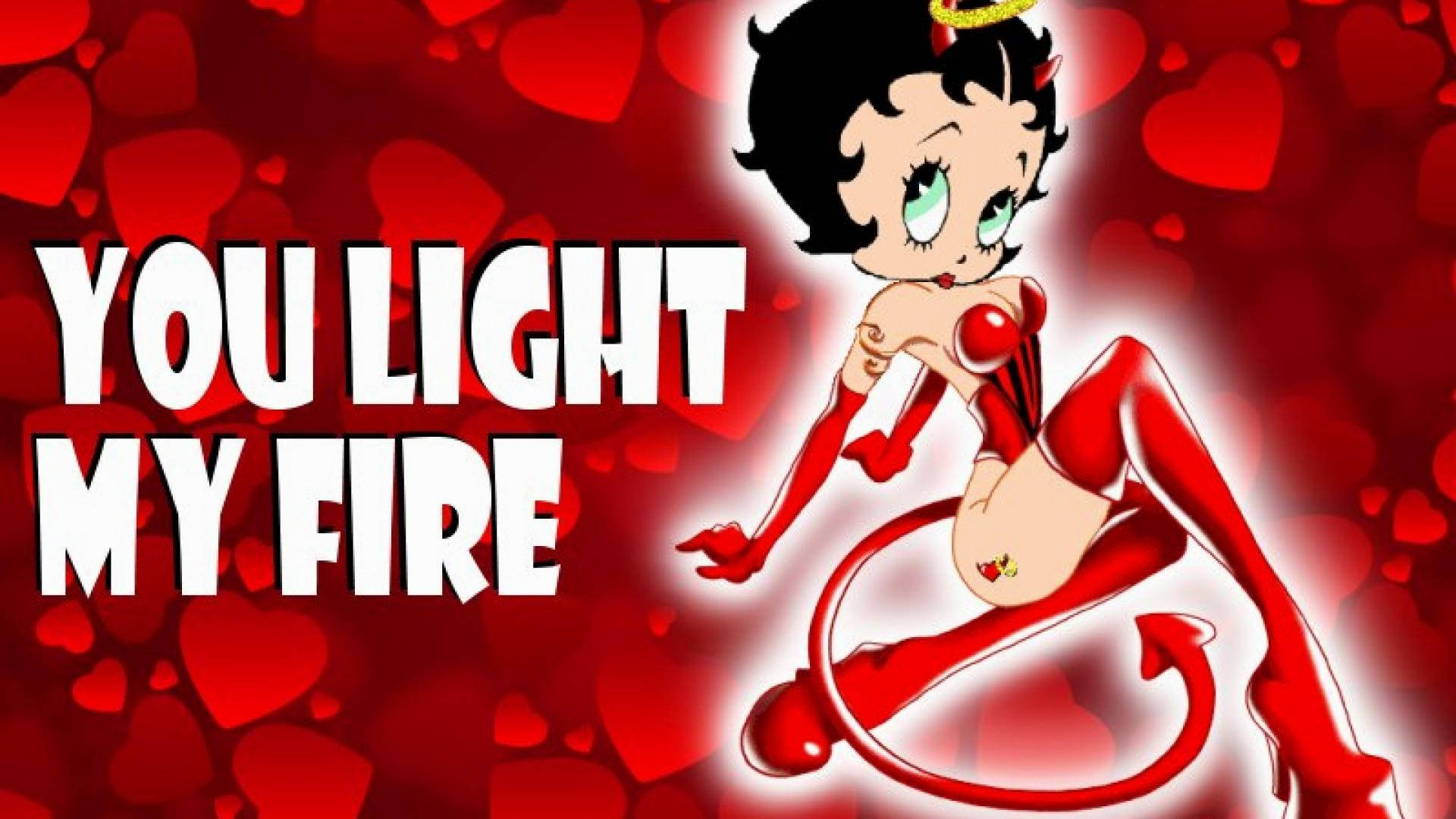 Betty Boop Red Devil Halloween Background