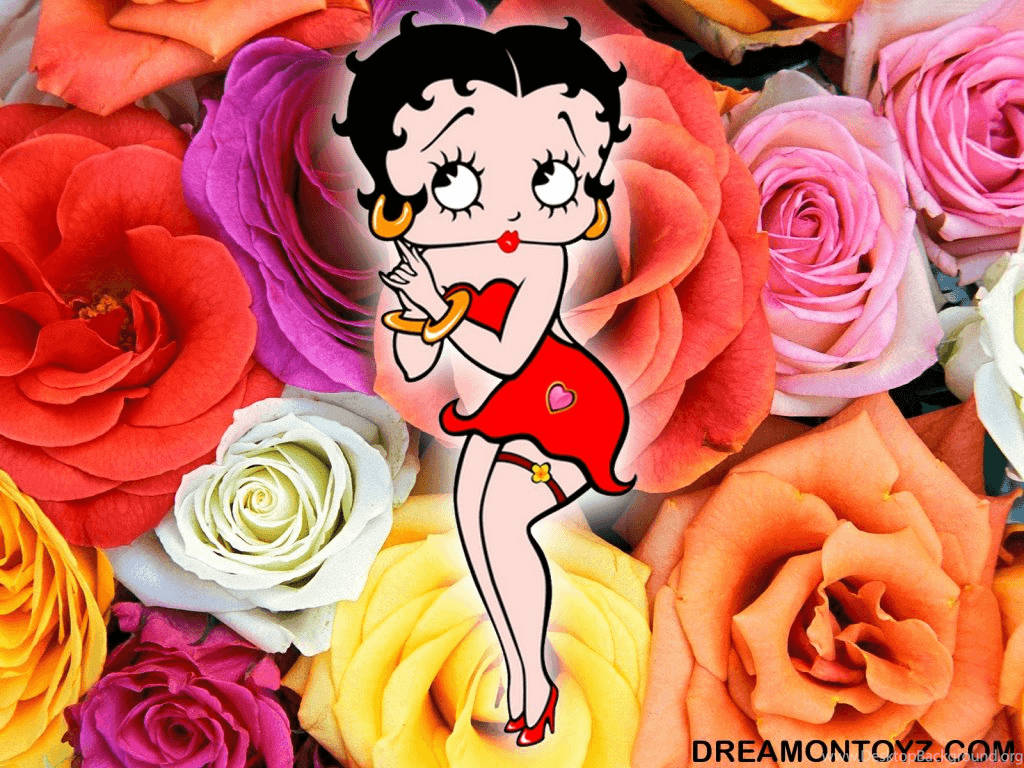 Betty Boop Roses Background